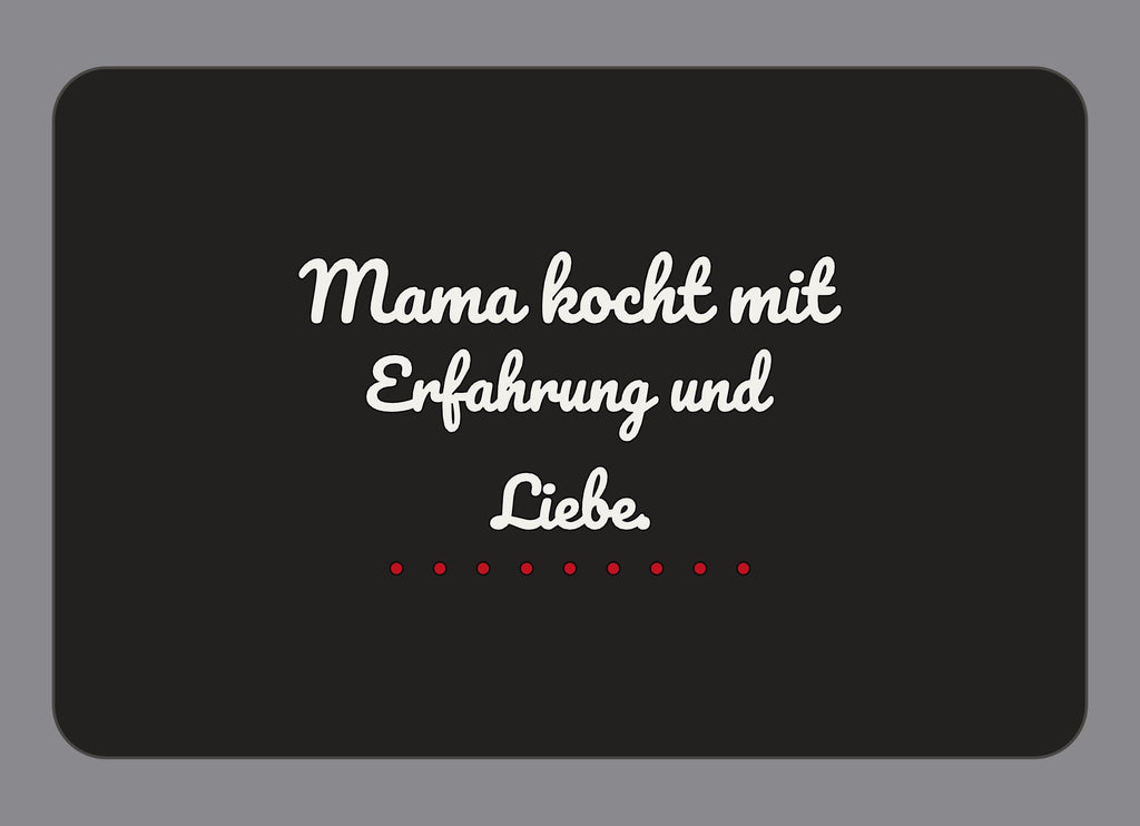 Display-Abdeckung passend für Thermomix TM7 – Mama kocht mit Erfahrung und Liebe. | mehrfarbig, Wunschfarbe möglich