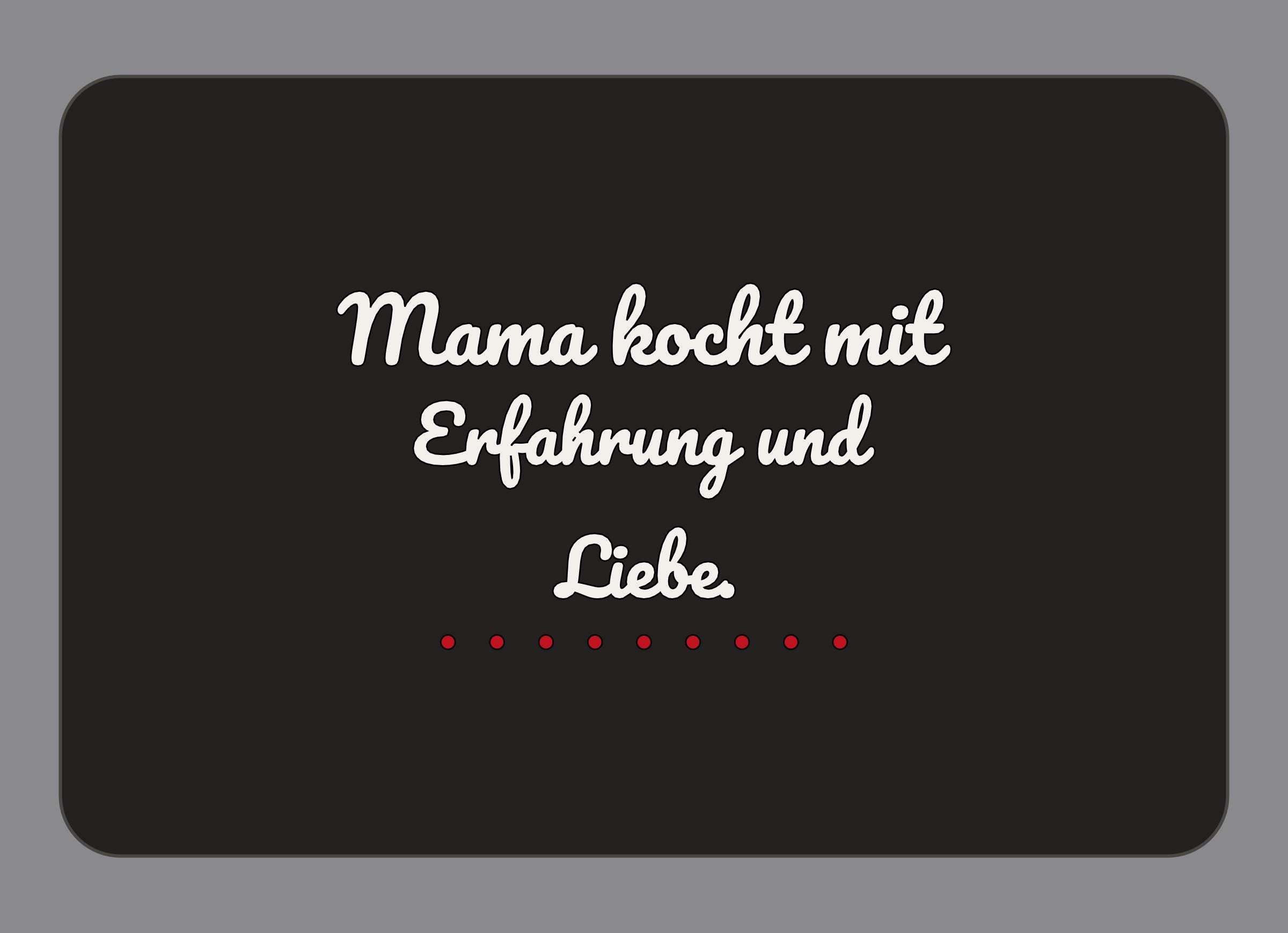 Display-Abdeckung passend für Thermomix TM7 – Mama kocht mit Erfahrung und Liebe. | mehrfarbig, Wunschfarbe möglich