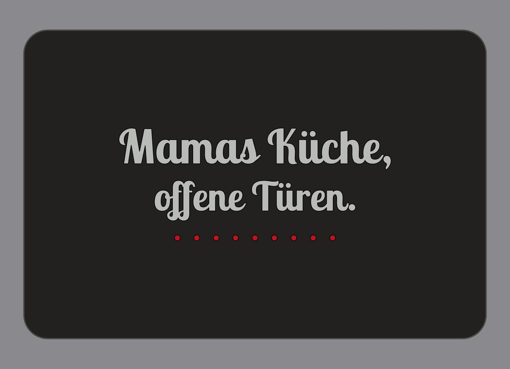 Display-Abdeckung passend für Thermomix TM7 – Mamas Küche, offene Türen. | mehrfarbig, Wunschfarbe möglich