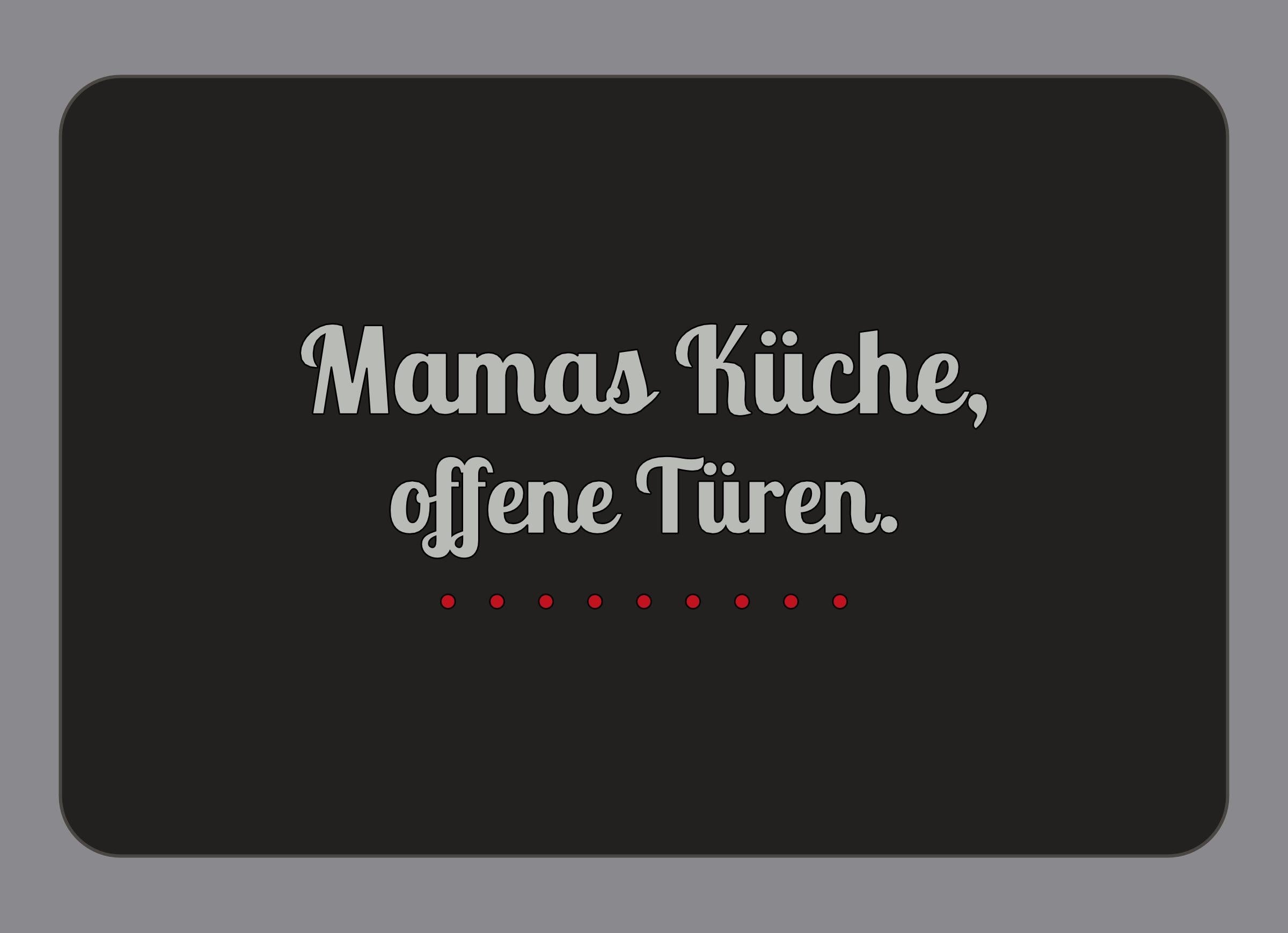 Display-Abdeckung passend für Thermomix TM7 – Mamas Küche, offene Türen. | mehrfarbig, Wunschfarbe möglich