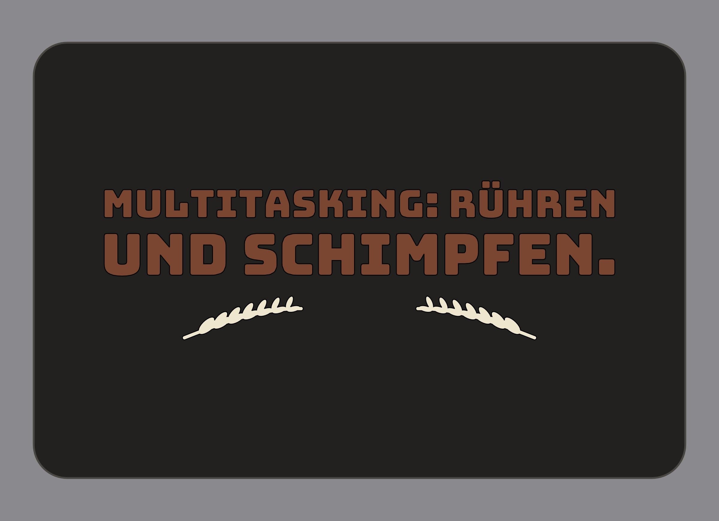 Display-Abdeckung passend für Thermomix TM7 – Multitasking: Rühren und schimpfen. | mehrfarbig, Wunschfarbe möglich