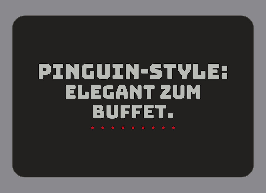 Display-Abdeckung passend für Thermomix TM7 – Pinguin-Style: Elegant zum Buffet. | mehrfarbig, Wunschfarbe möglich