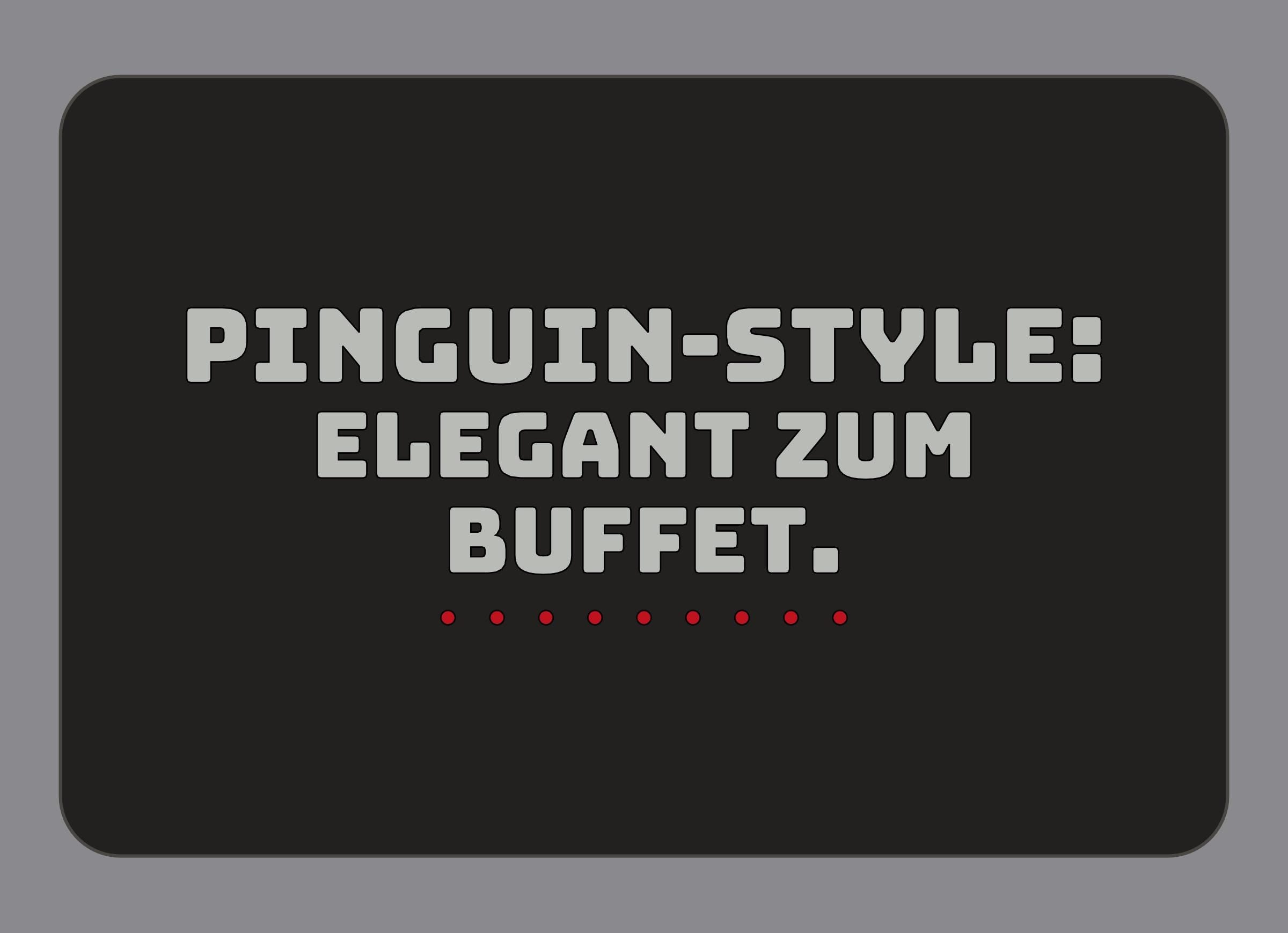 Display-Abdeckung passend für Thermomix TM7 – Pinguin-Style: Elegant zum Buffet. | mehrfarbig, Wunschfarbe möglich