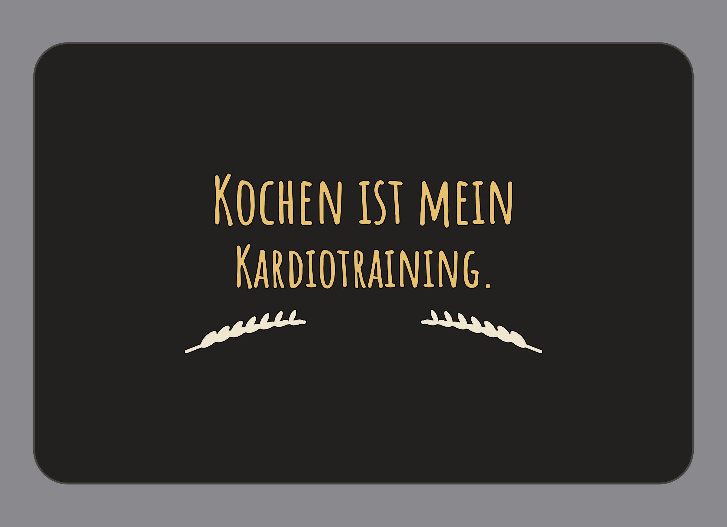 Display-Abdeckung passend für Thermomix TM7 – Kochen ist mein Kardiotraining. | mehrfarbig, Wunschfarbe möglich