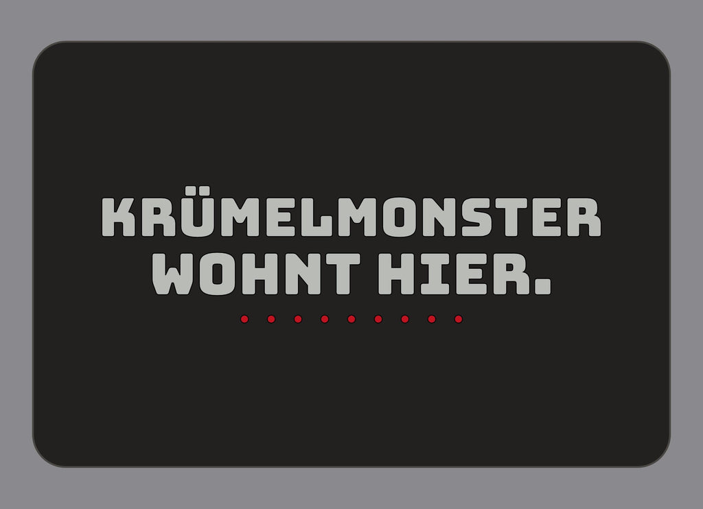 Display-Abdeckung passend für Thermomix TM7 – Krümelmonster wohnt hier. | mehrfarbig, Wunschfarbe möglich
