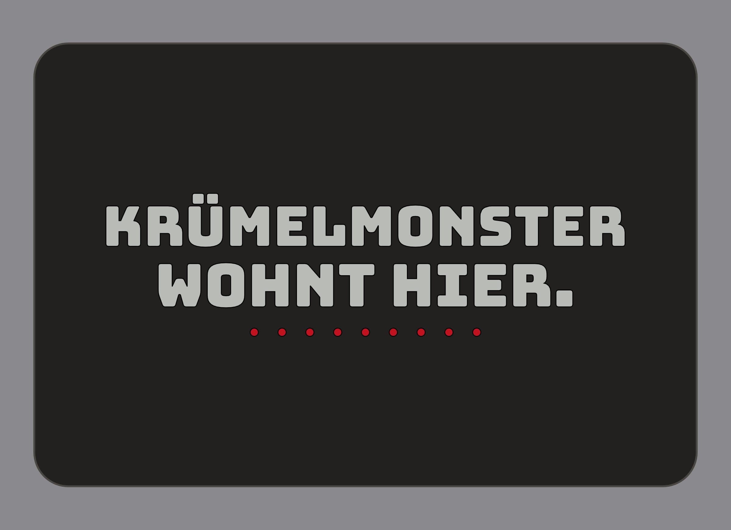 Display-Abdeckung passend für Thermomix TM7 – Krümelmonster wohnt hier. | mehrfarbig, Wunschfarbe möglich