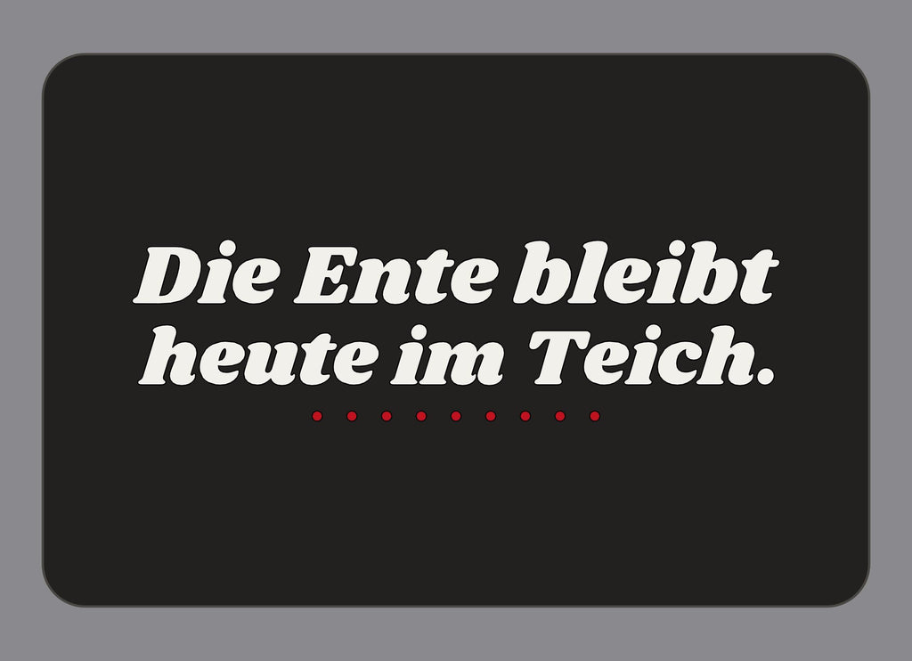 Display-Abdeckung passend für Thermomix TM7 – Die Ente bleibt heute im Teich. | mehrfarbig, Wunschfarbe möglich