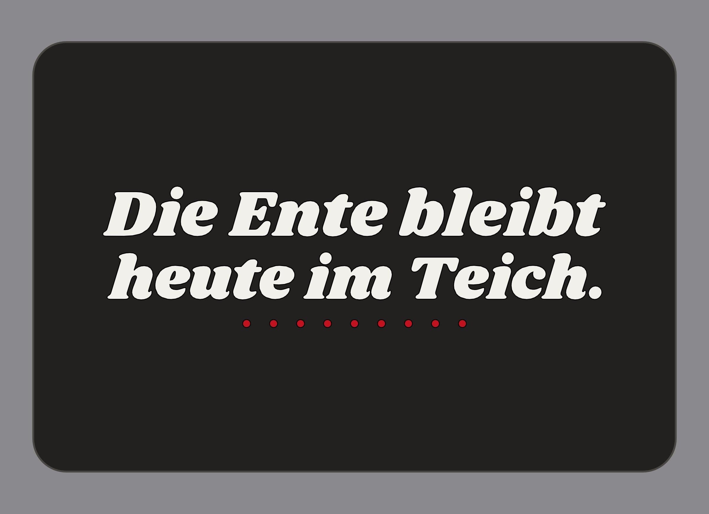 Display-Abdeckung passend für Thermomix TM7 – Die Ente bleibt heute im Teich. | mehrfarbig, Wunschfarbe möglich