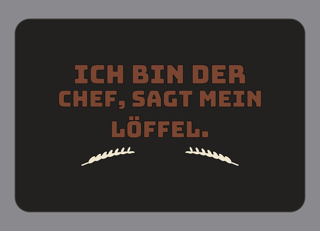 Display-Abdeckung passend für Thermomix TM7 – Ich bin der Chef, sagt mein Löffel. | mehrfarbig, Wunschfarbe möglich