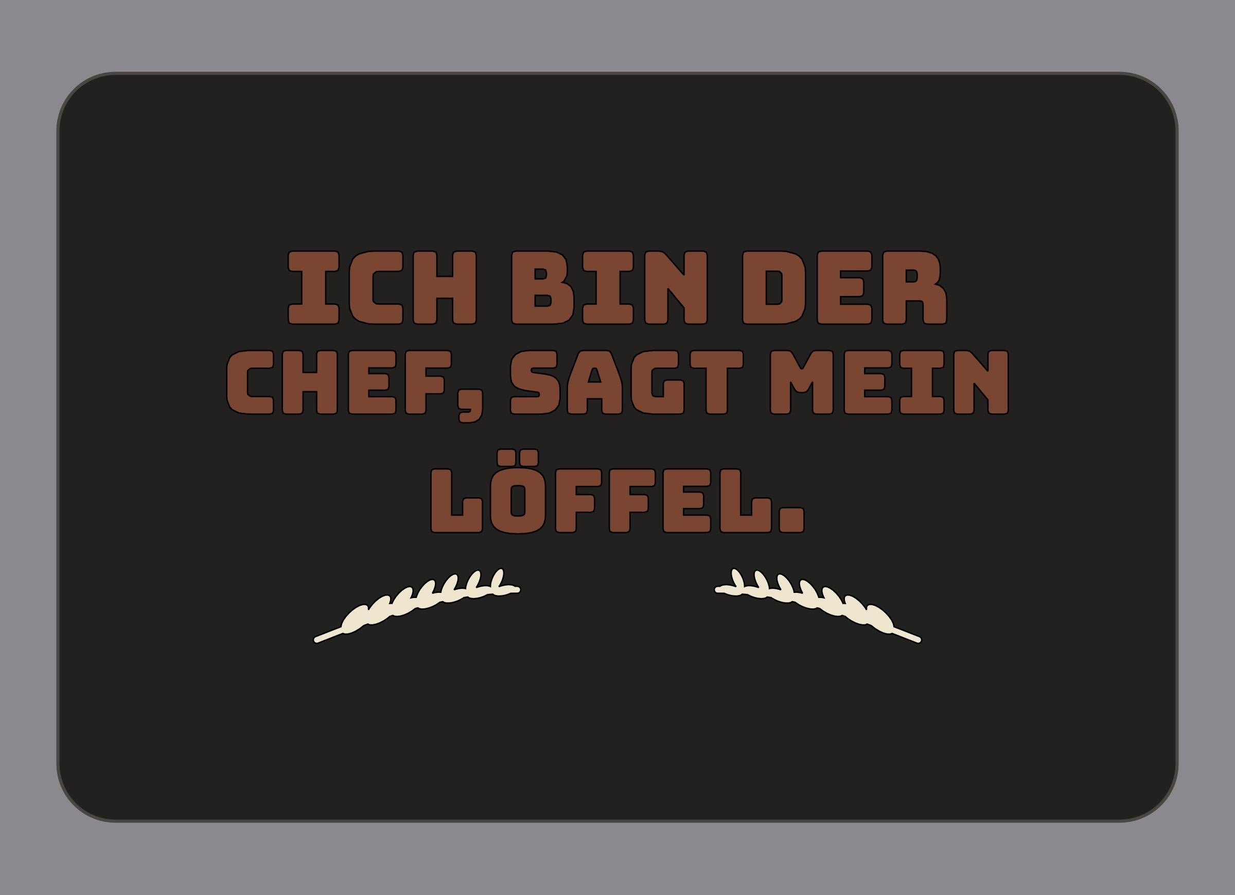 Display-Abdeckung passend für Thermomix TM7 – Ich bin der Chef, sagt mein Löffel. | mehrfarbig, Wunschfarbe möglich