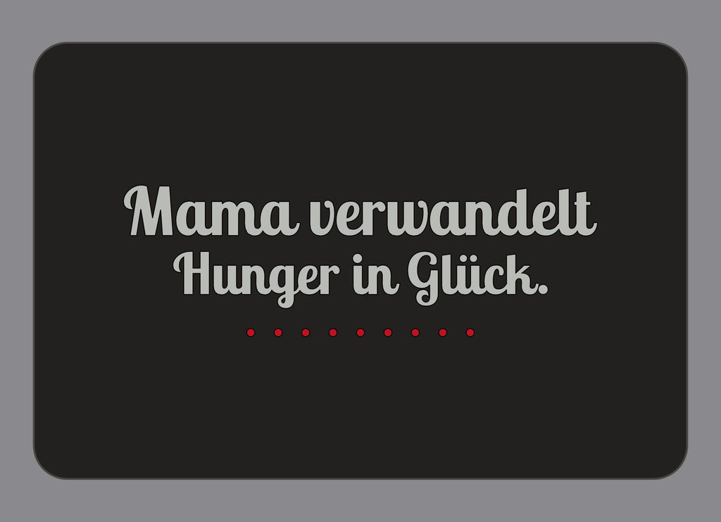 Display-Abdeckung passend für Thermomix TM7 – Mama verwandelt Hunger in Glück. | mehrfarbig, Wunschfarbe möglich