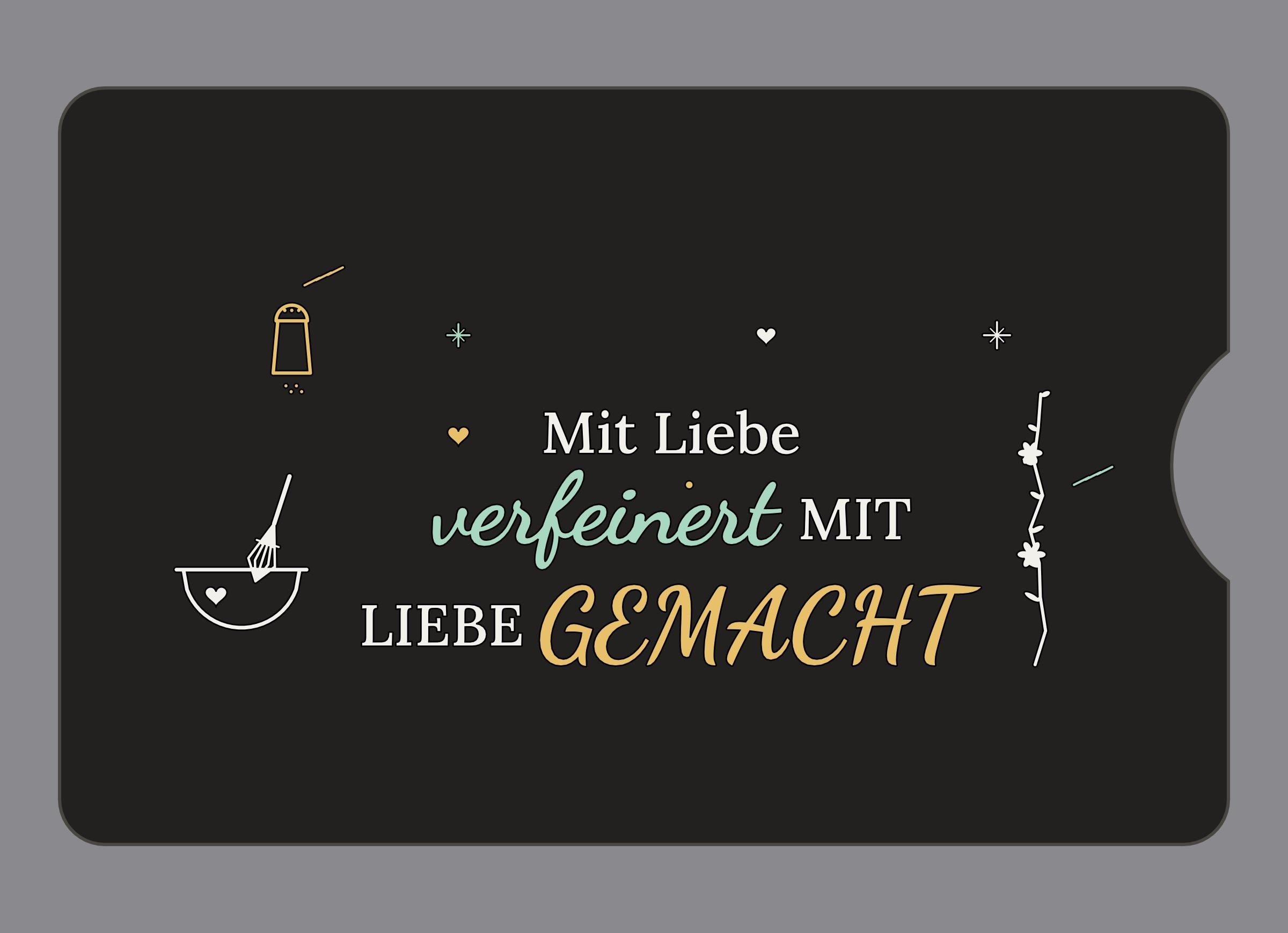 Display-Abdeckung passend für Thermomix TM6 – Mit Liebe verfeinert | mehrfarbig, Wunschfarbe möglich
