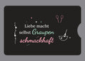 Display-Abdeckung passend für Thermomix TM6 – Liebe macht selbst Graupen schmackhaft | mehrfarbig, Wunschfarbe möglich
