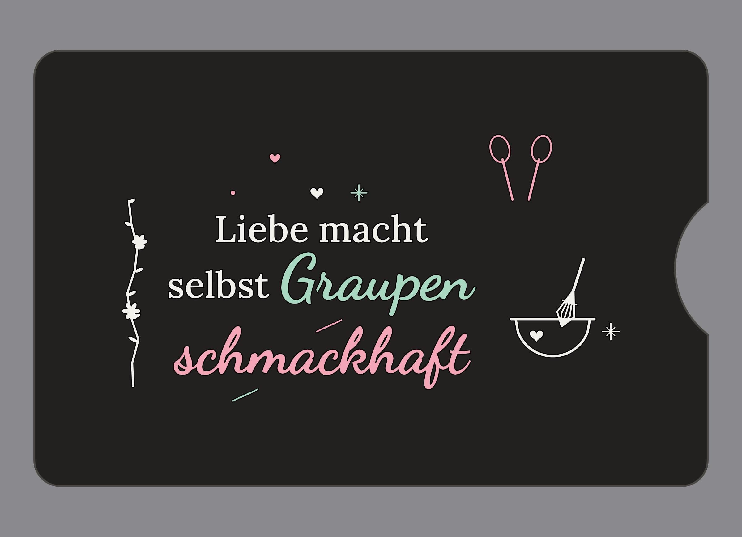 Display-Abdeckung passend für Thermomix TM6 – Liebe macht selbst Graupen schmackhaft | mehrfarbig, Wunschfarbe möglich
