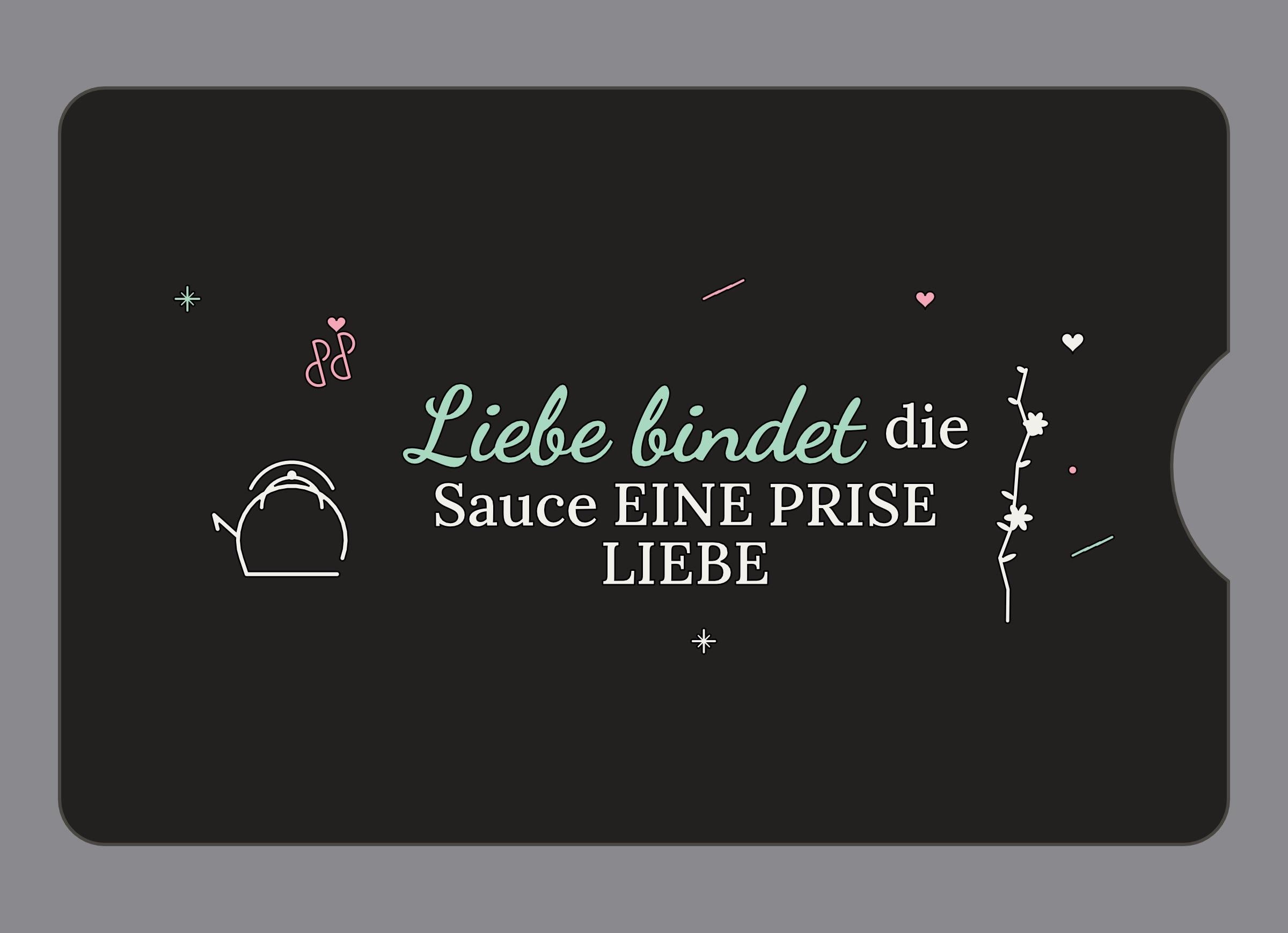 Display-Abdeckung passend für Thermomix TM6 – Liebe bindet die Sauce | mehrfarbig, Wunschfarbe möglich