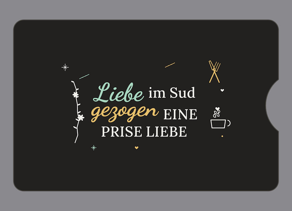 Display-Abdeckung passend für Thermomix TM6 – Liebe im Sud gezogen | mehrfarbig, Wunschfarbe möglich