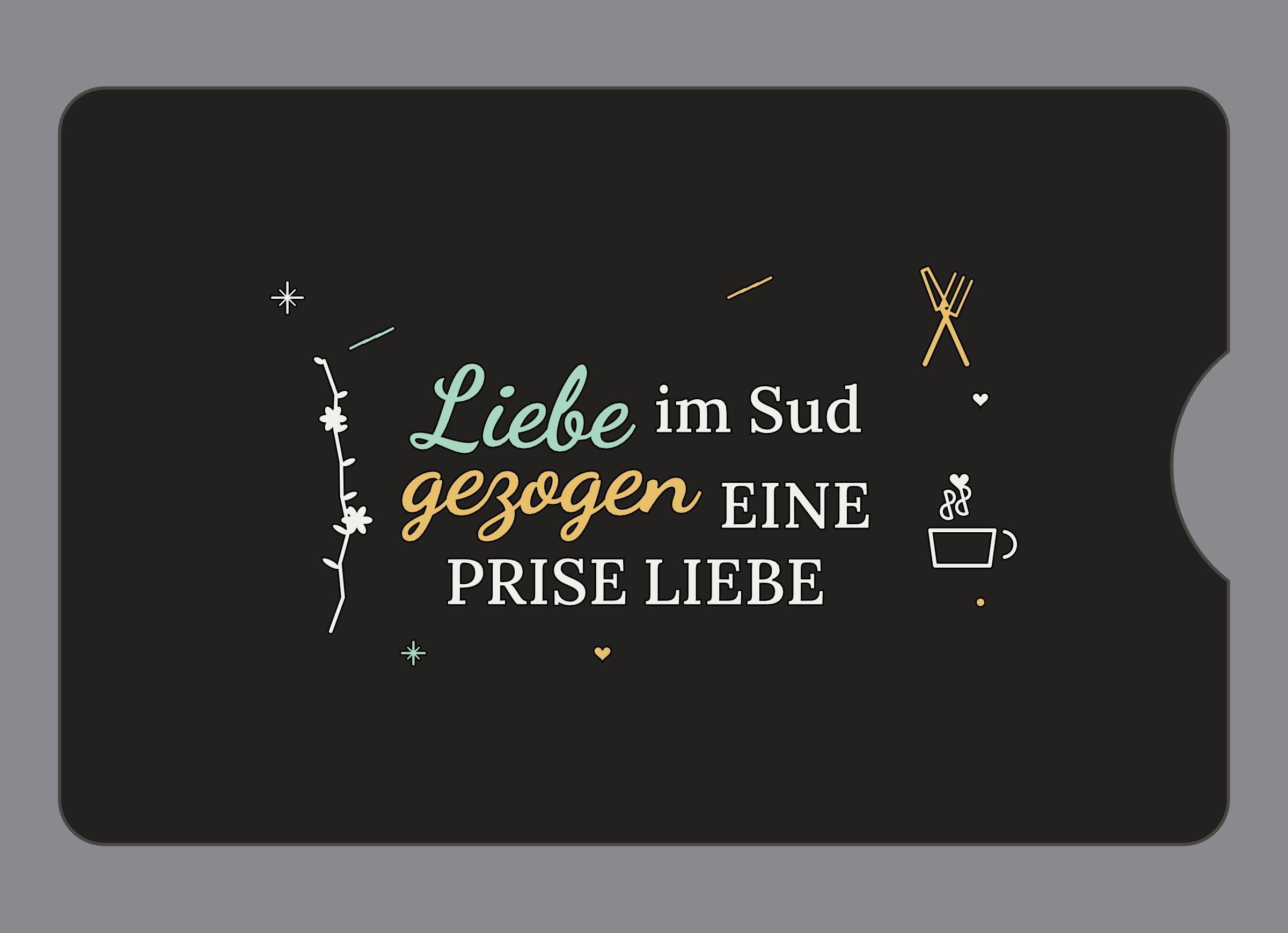 Display-Abdeckung passend für Thermomix TM6 – Liebe im Sud gezogen | mehrfarbig, Wunschfarbe möglich