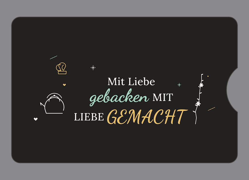 Display-Abdeckung passend für Thermomix TM6 – Mit Liebe gebacken | mehrfarbig, Wunschfarbe möglich