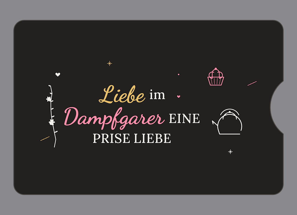 Display-Abdeckung passend für Thermomix TM6 – Liebe im Dampfgarer | mehrfarbig, Wunschfarbe möglich