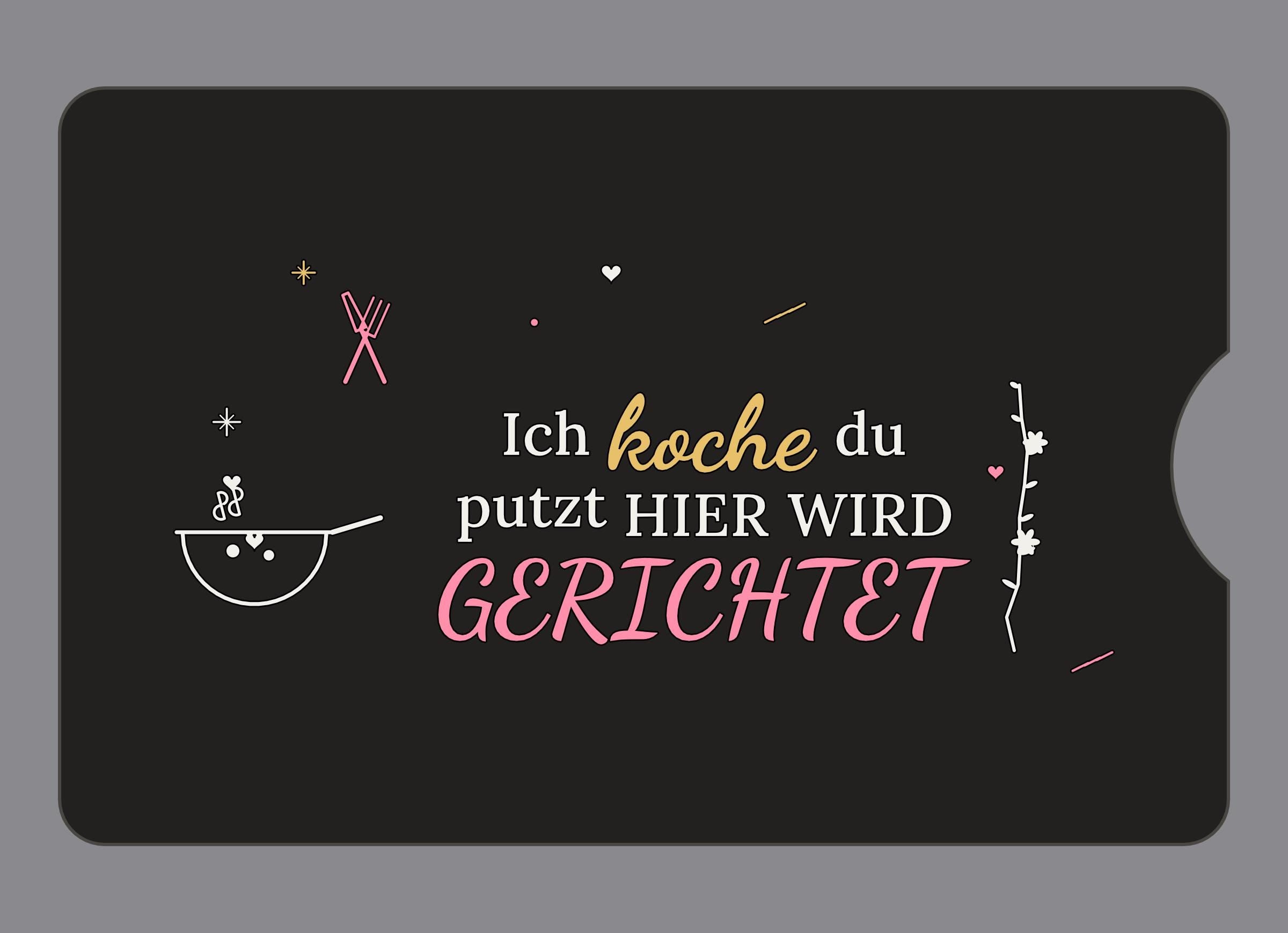 Display-Abdeckung passend für Thermomix TM6 – Ich koche, du putzt | mehrfarbig, Wunschfarbe möglich