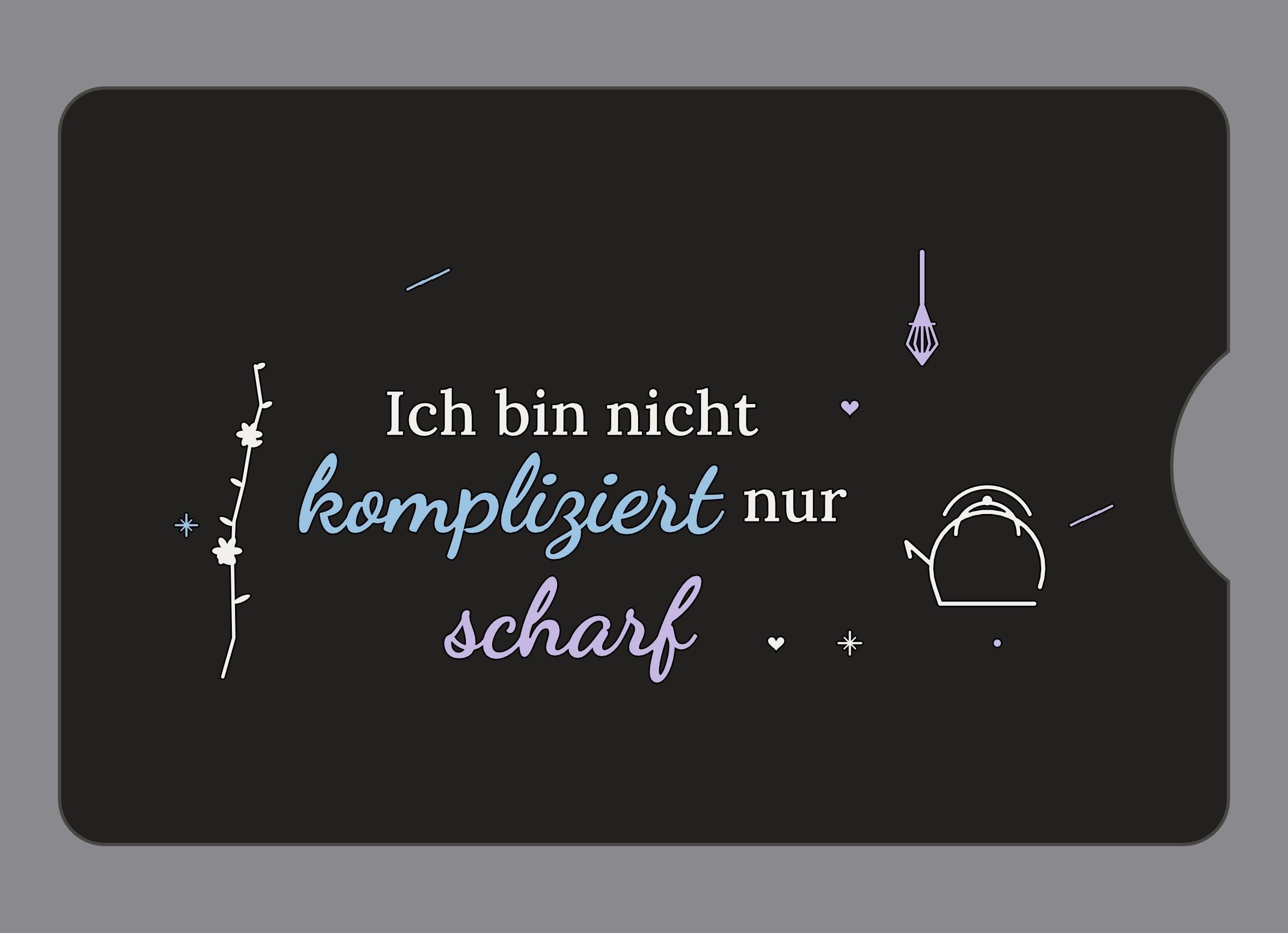 Display-Abdeckung passend für Thermomix TM6 – Ich bin nicht kompliziert, nur scharf | mehrfarbig, Wunschfarbe möglich