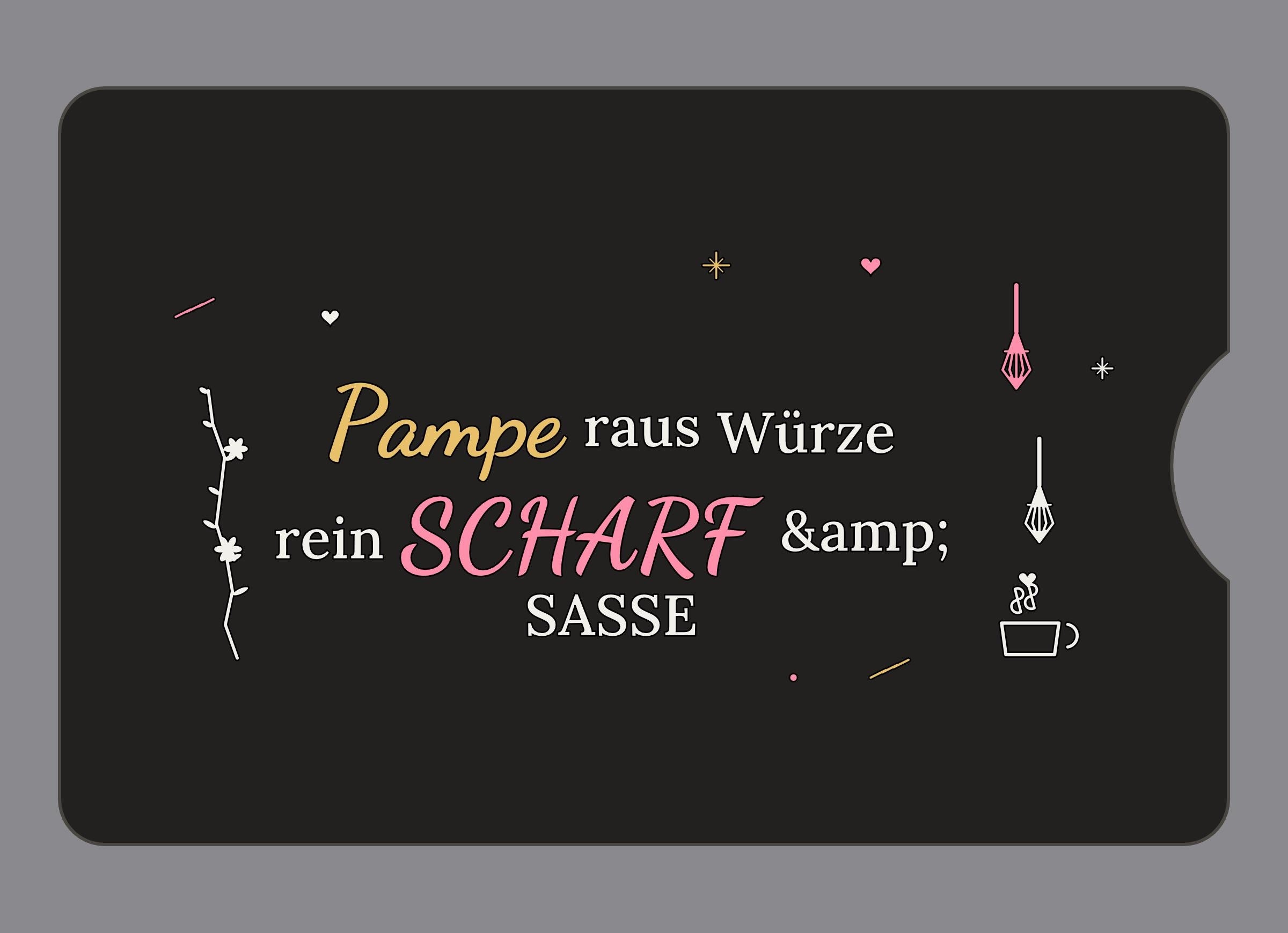 Display-Abdeckung passend für Thermomix TM6 – Pampe raus Würze rein | mehrfarbig, Wunschfarbe möglich