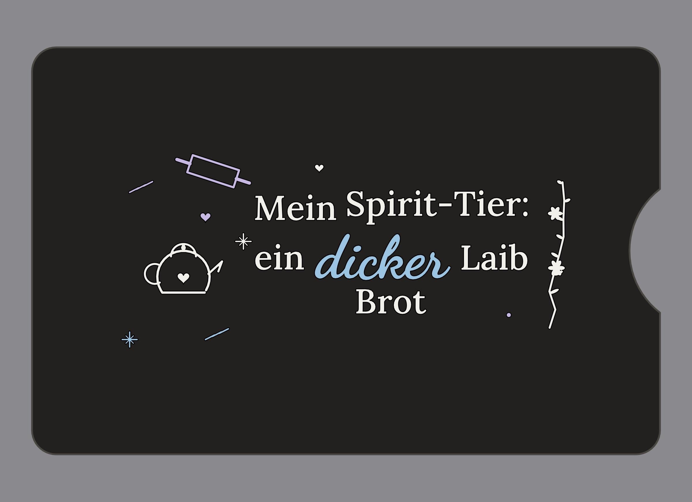 Display-Abdeckung passend für Thermomix TM6 – Mein Spirit-Tier: ein dicker Laib Brot | mehrfarbig, Wunschfarbe möglich