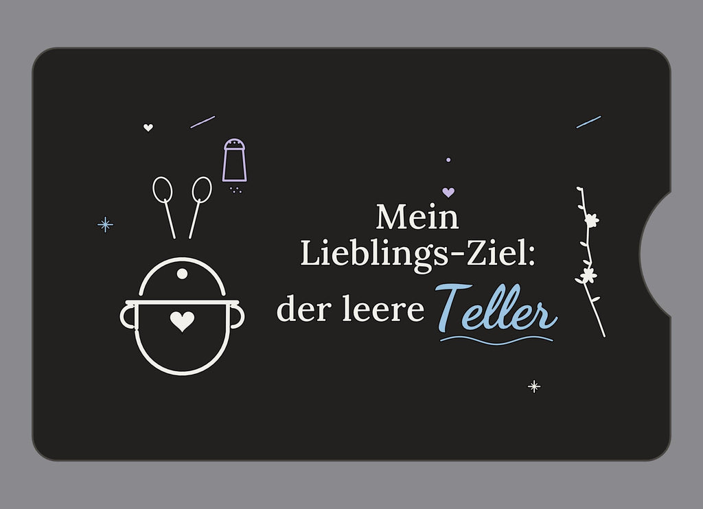 Display-Abdeckung passend für Thermomix TM6 – Mein Lieblings-Ziel: der leere Teller | mehrfarbig, Wunschfarbe möglich