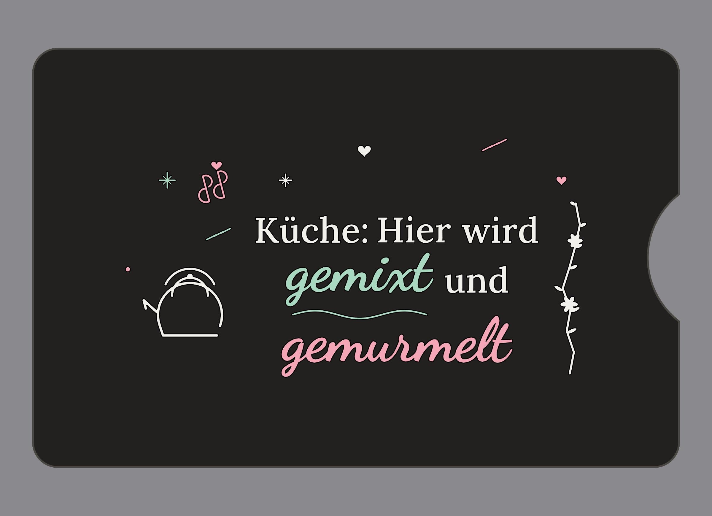 Display-Abdeckung passend für Thermomix TM6 – Küche: Hier wird gemixt und gemurmelt | mehrfarbig, Wunschfarbe möglich