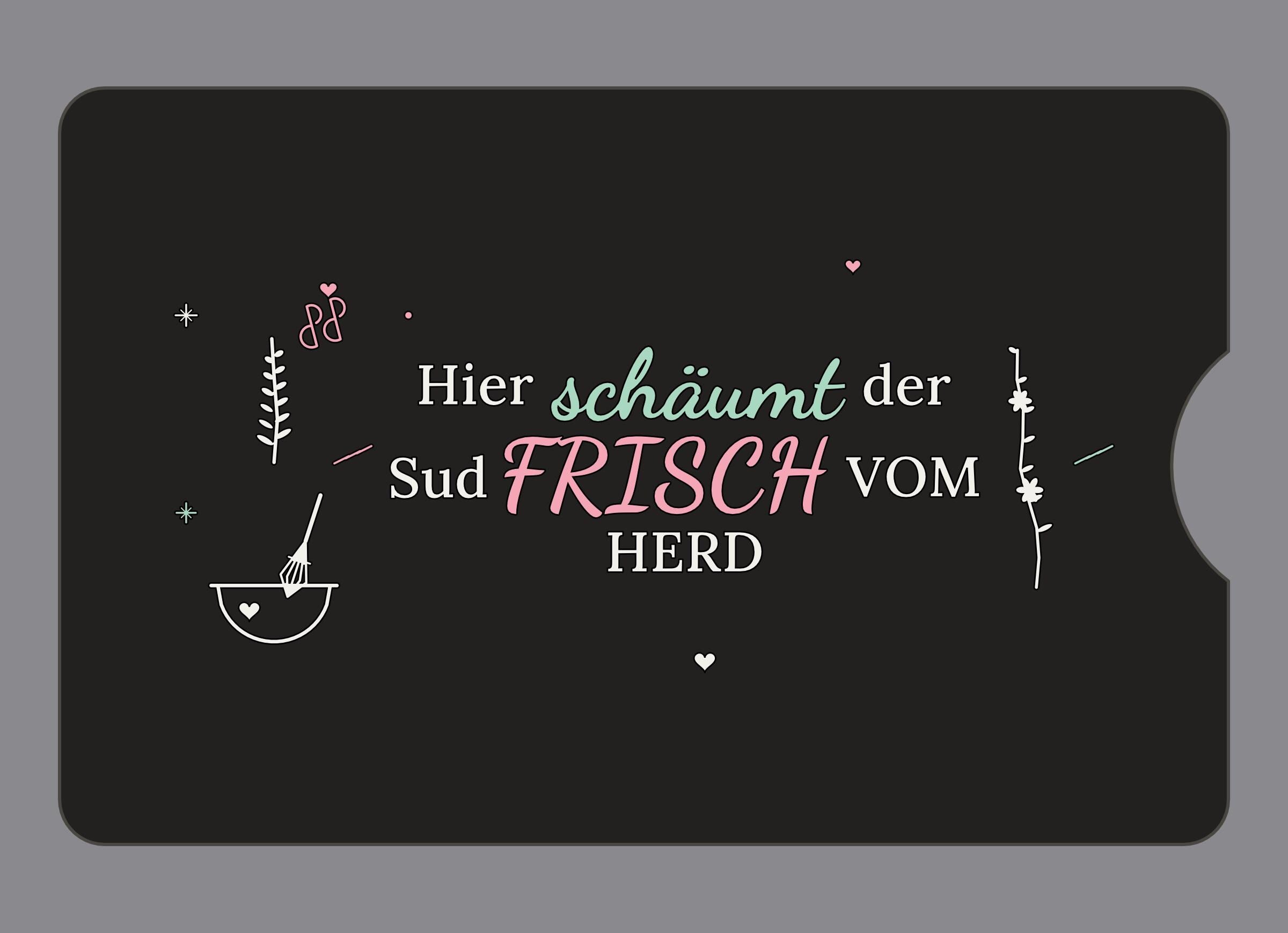 Display-Abdeckung passend für Thermomix TM6 – Hier schäumt der Sud | mehrfarbig, Wunschfarbe möglich