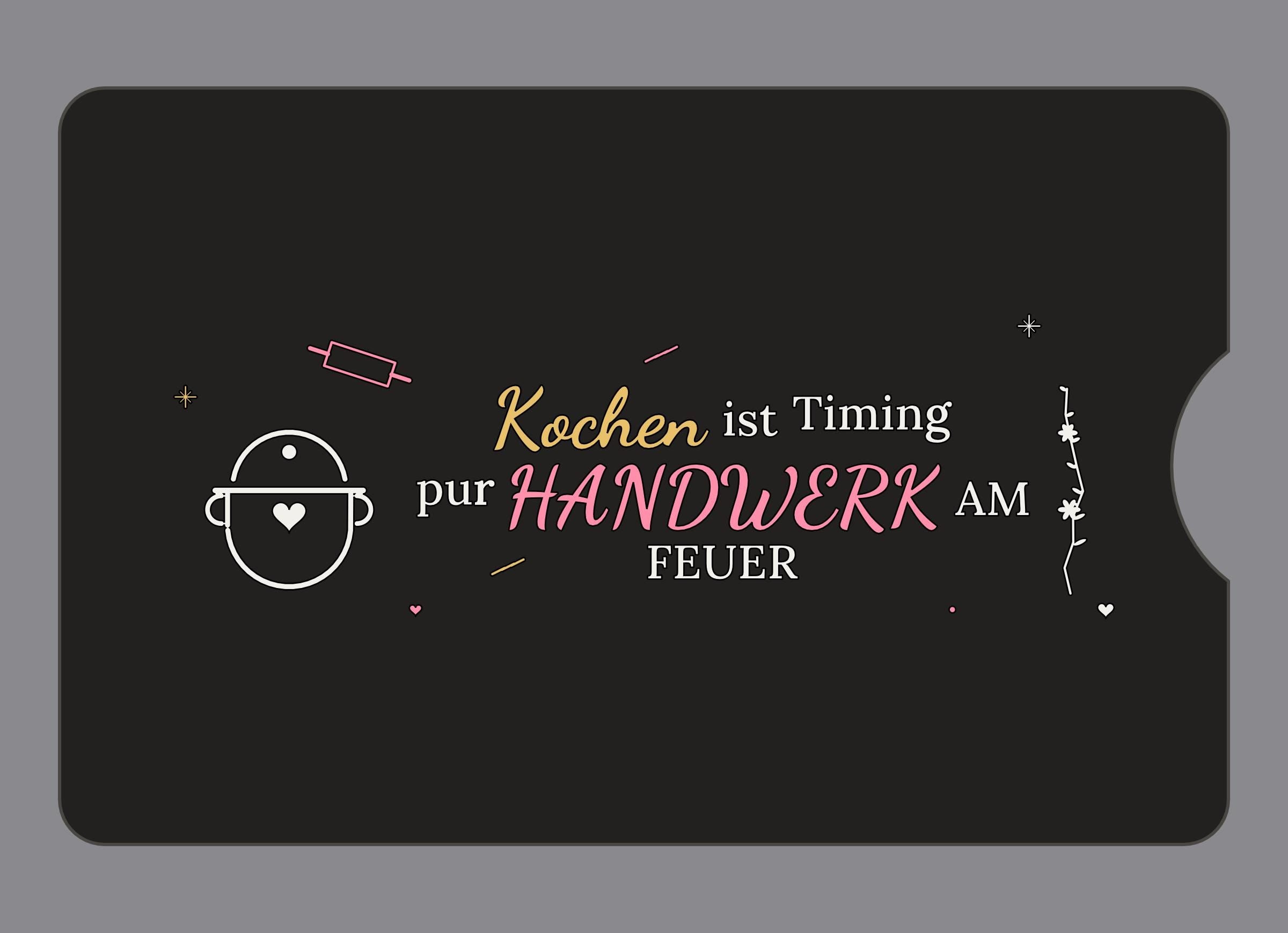 Display-Abdeckung passend für Thermomix TM6 – Kochen ist Timing pur | mehrfarbig, Wunschfarbe möglich