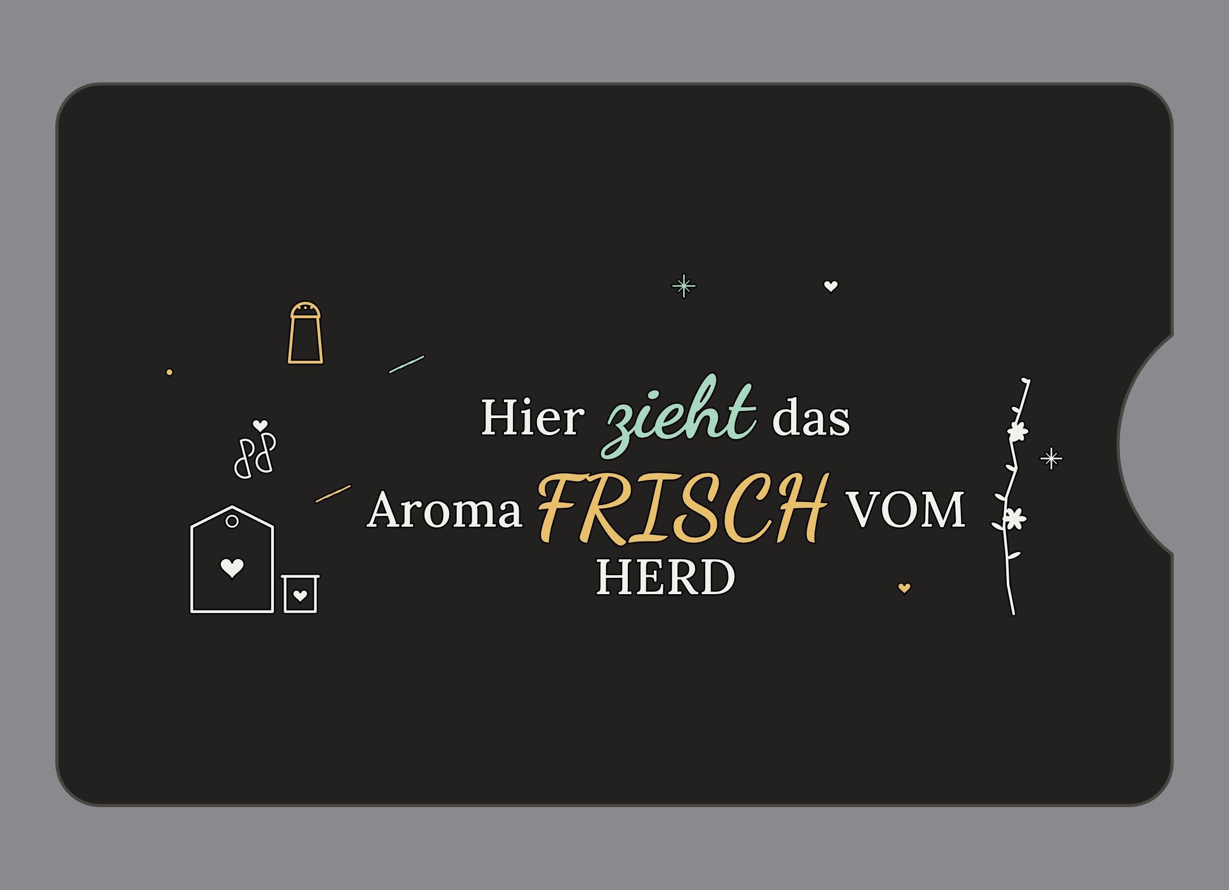 Display-Abdeckung passend für Thermomix TM6 – Hier zieht das Aroma | mehrfarbig, Wunschfarbe möglich
