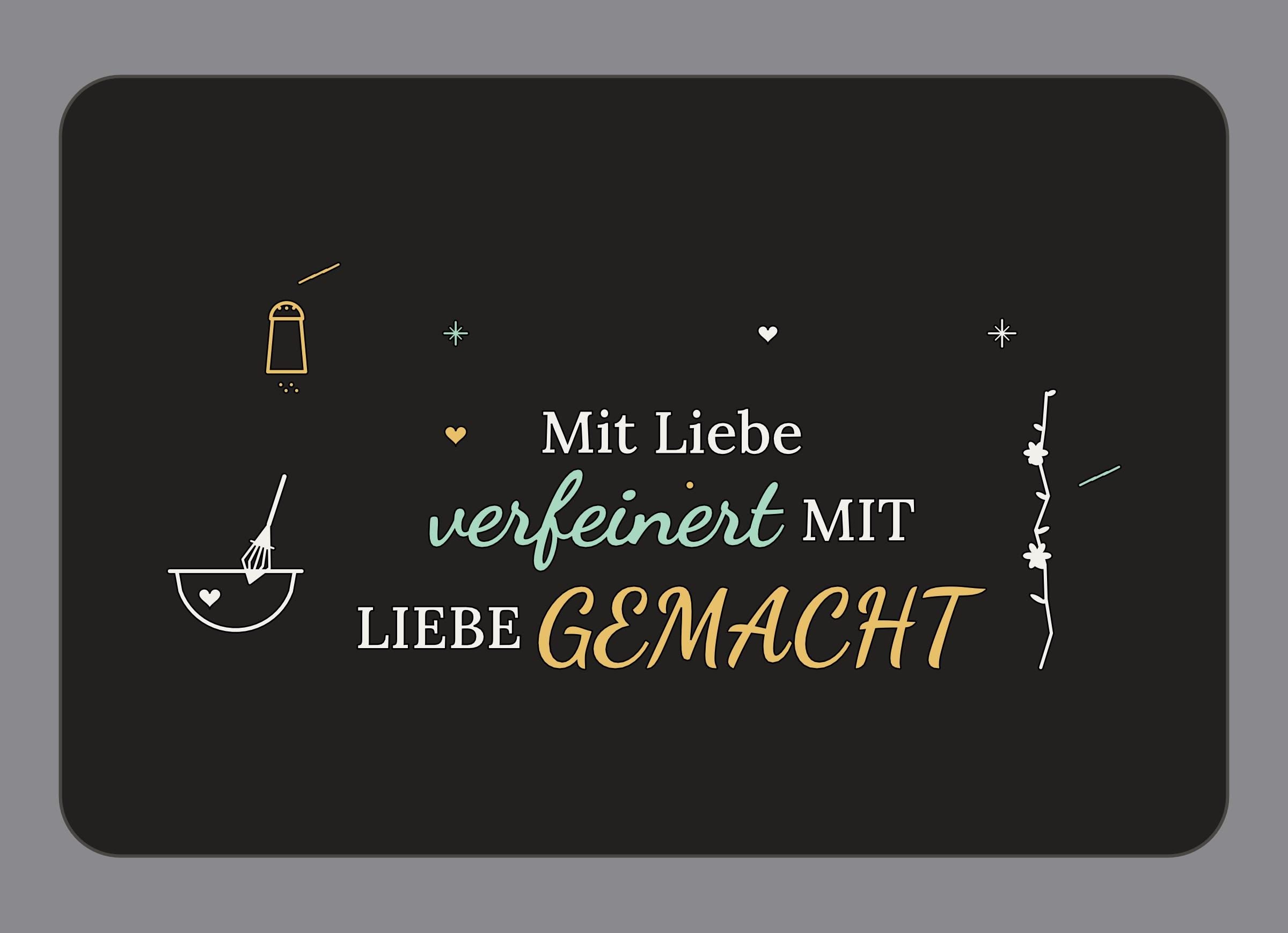 Display-Abdeckung passend für Thermomix TM7 – Mit Liebe verfeinert | mehrfarbig, Wunschfarbe möglich