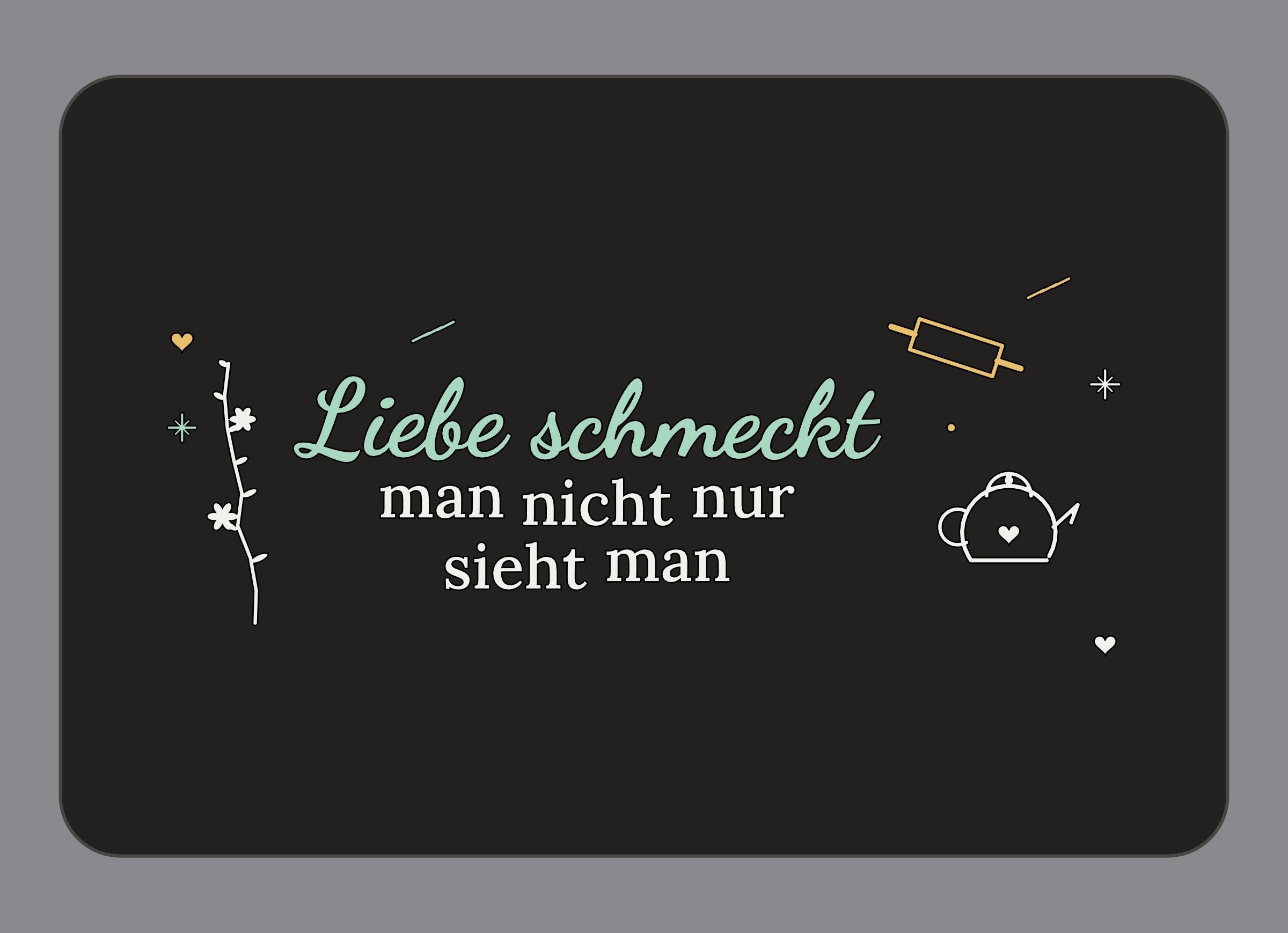 Display-Abdeckung passend für Thermomix TM7 – Liebe schmeckt man nicht nur sieht man | mehrfarbig, Wunschfarbe möglich