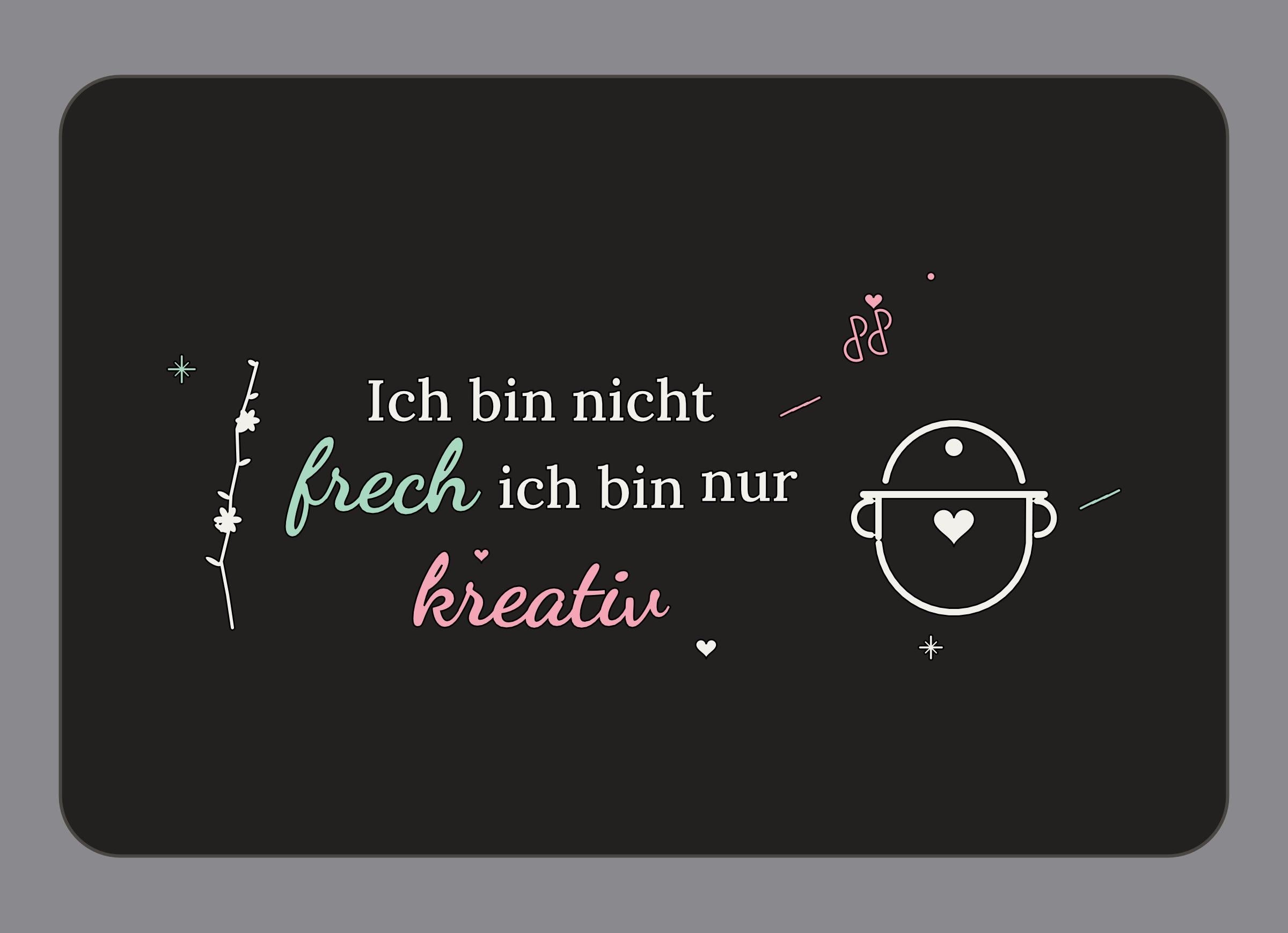 Display-Abdeckung passend für Thermomix TM7 – Ich bin nicht frech, ich bin nur kreativ | mehrfarbig, Wunschfarbe möglich