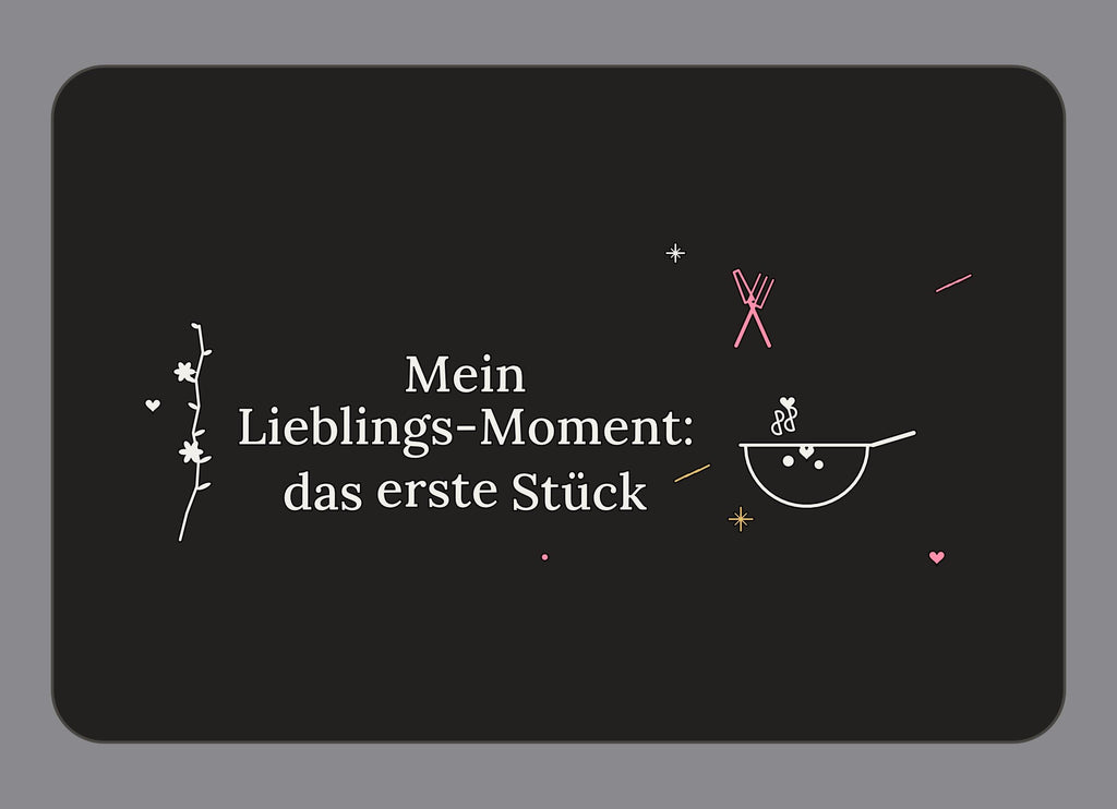 Display-Abdeckung passend für Thermomix TM7 – Mein Lieblings-Moment: das erste Stück | mehrfarbig, Wunschfarbe möglich