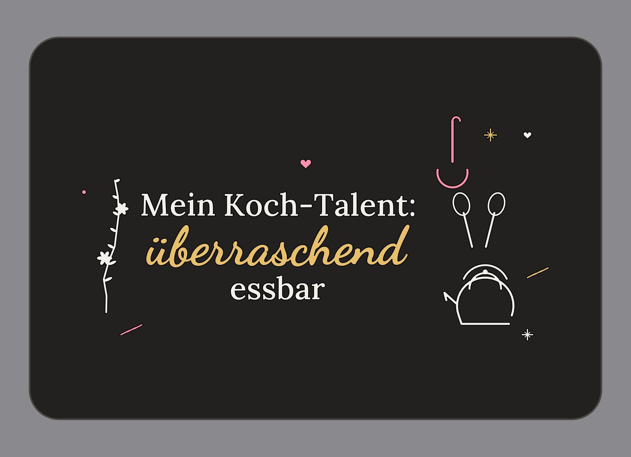 Display-Abdeckung passend für Thermomix TM7 – Mein Koch-Talent: überraschend essbar | mehrfarbig, Wunschfarbe möglich