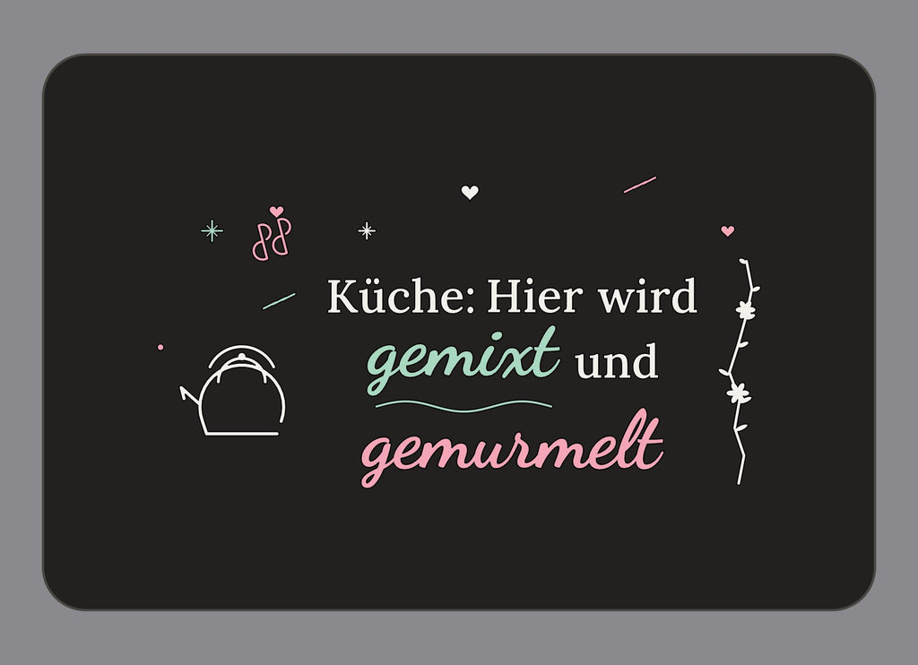 Display-Abdeckung passend für Thermomix TM7 – Küche: Hier wird gemixt und gemurmelt | mehrfarbig, Wunschfarbe möglich