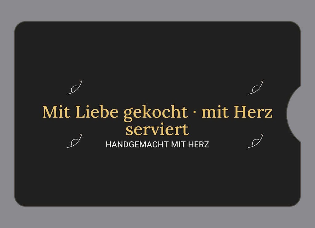 Display-Abdeckung passend für Thermomix TM6 – Mit Liebe gekocht · mit Herz serviert | mehrfarbig, Wunschfarbe möglich