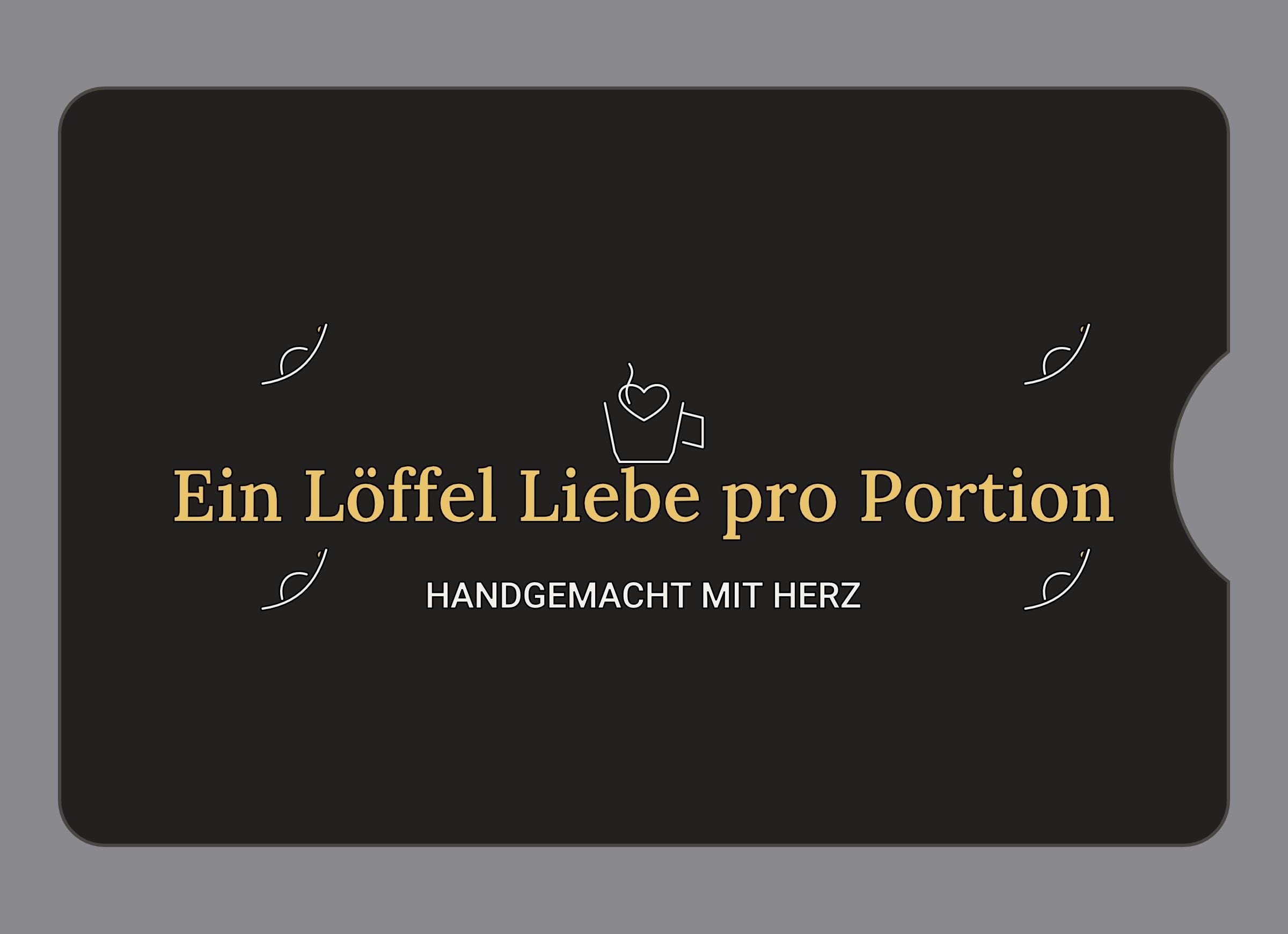 Display-Abdeckung passend für Thermomix TM6 – Ein Löffel Liebe pro Portion | mehrfarbig, Wunschfarbe möglich