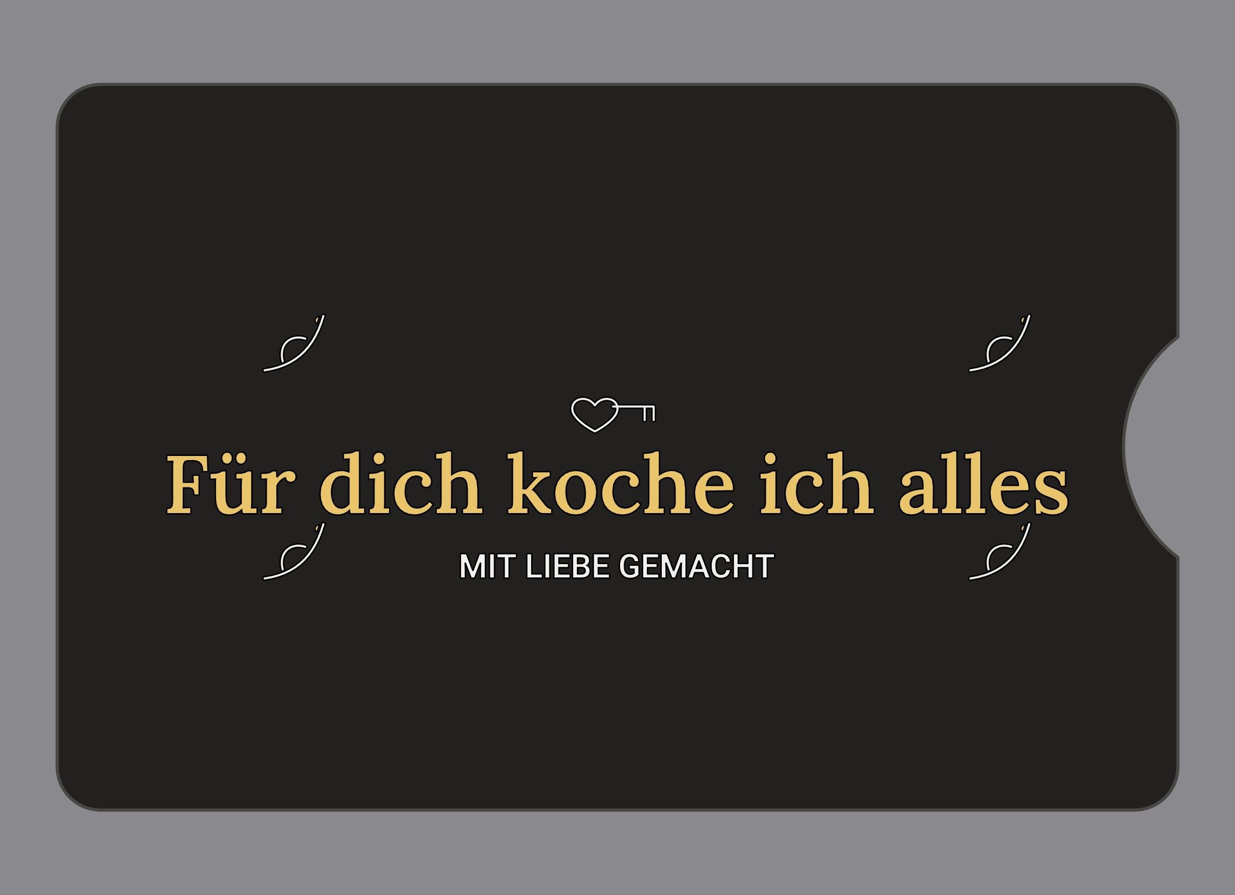 Display-Abdeckung passend für Thermomix TM6 – Für dich koche ich alles | mehrfarbig, Wunschfarbe möglich