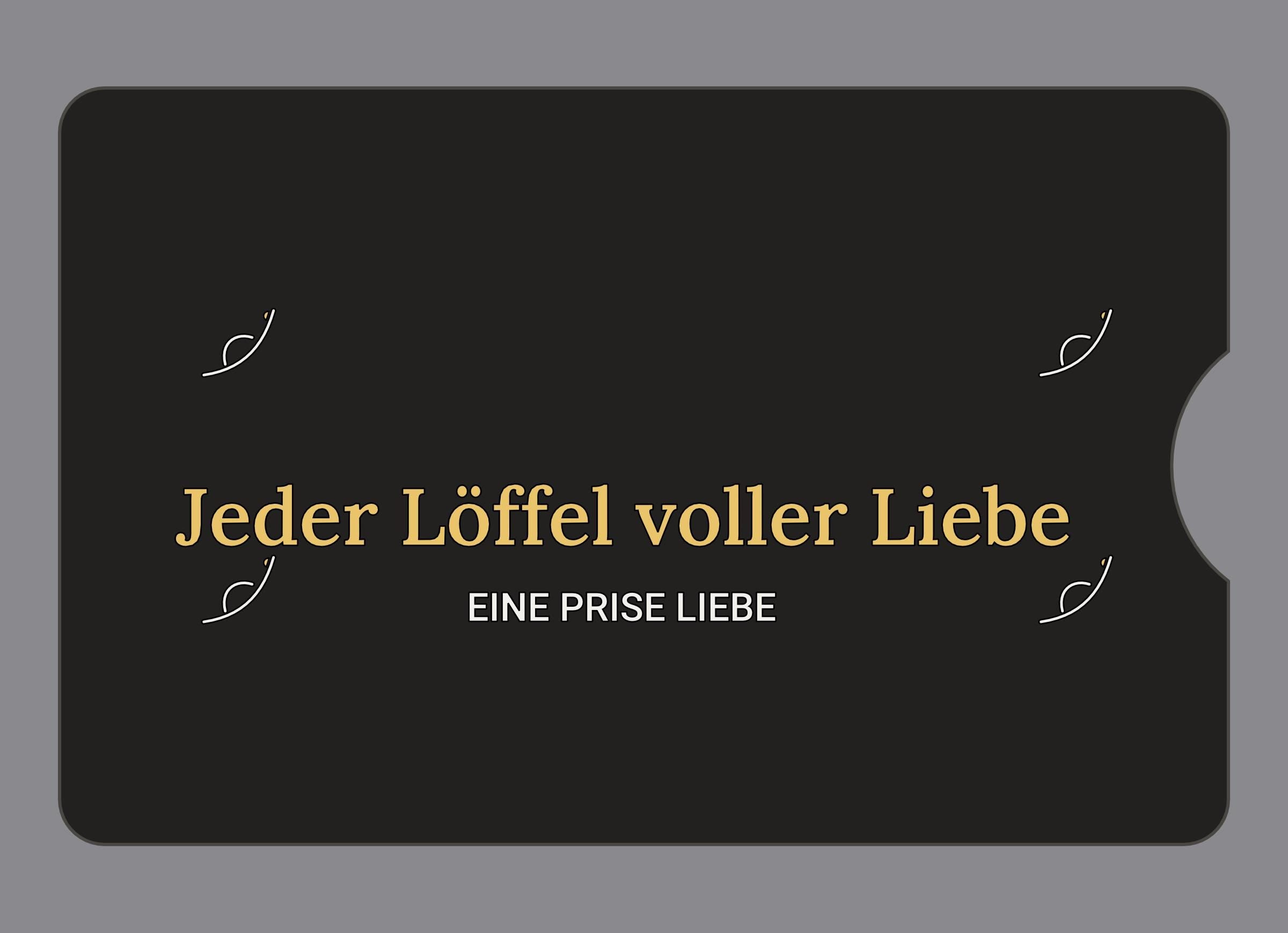 Display-Abdeckung passend für Thermomix TM6 – Jeder Löffel voller Liebe | mehrfarbig, Wunschfarbe möglich