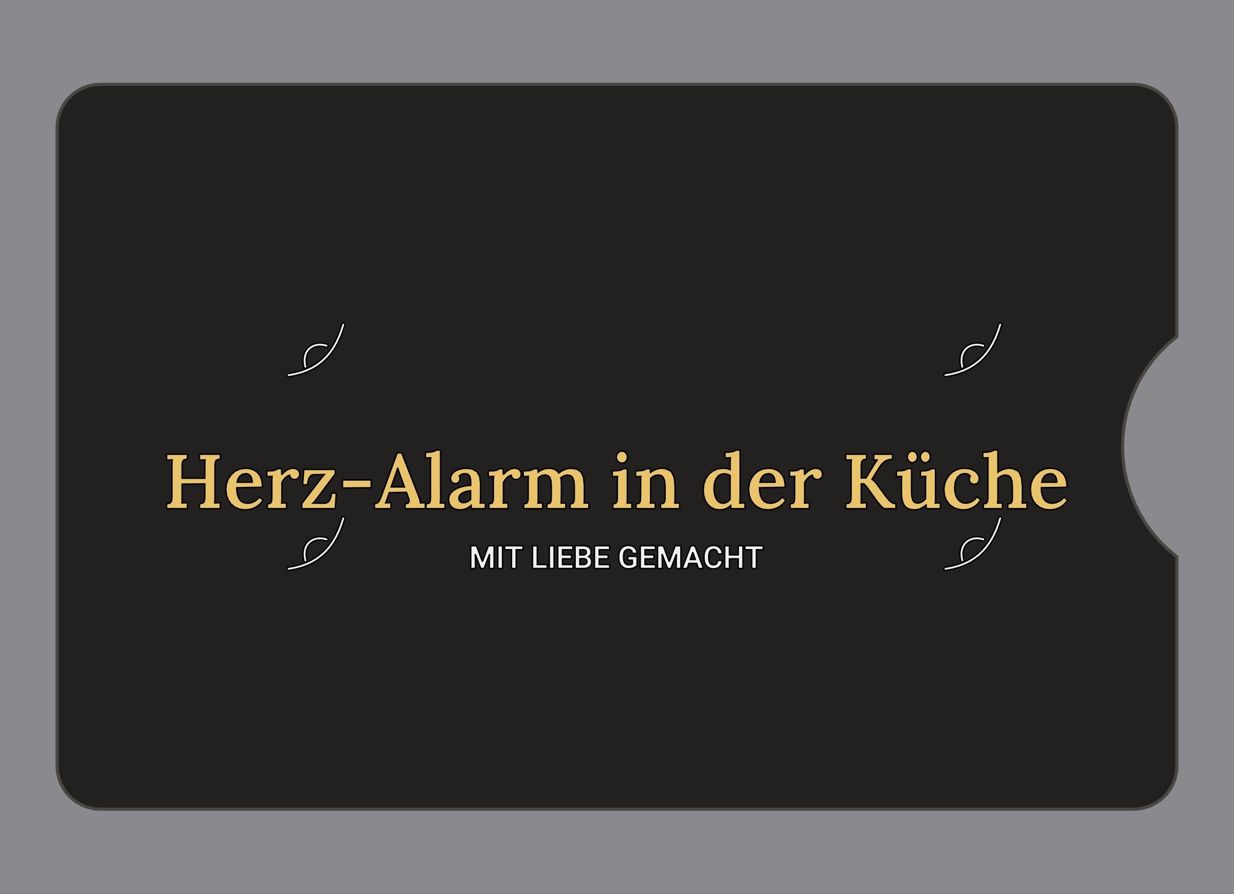 Display-Abdeckung passend für Thermomix TM6 – Herz-Alarm in der Küche | mehrfarbig, Wunschfarbe möglich