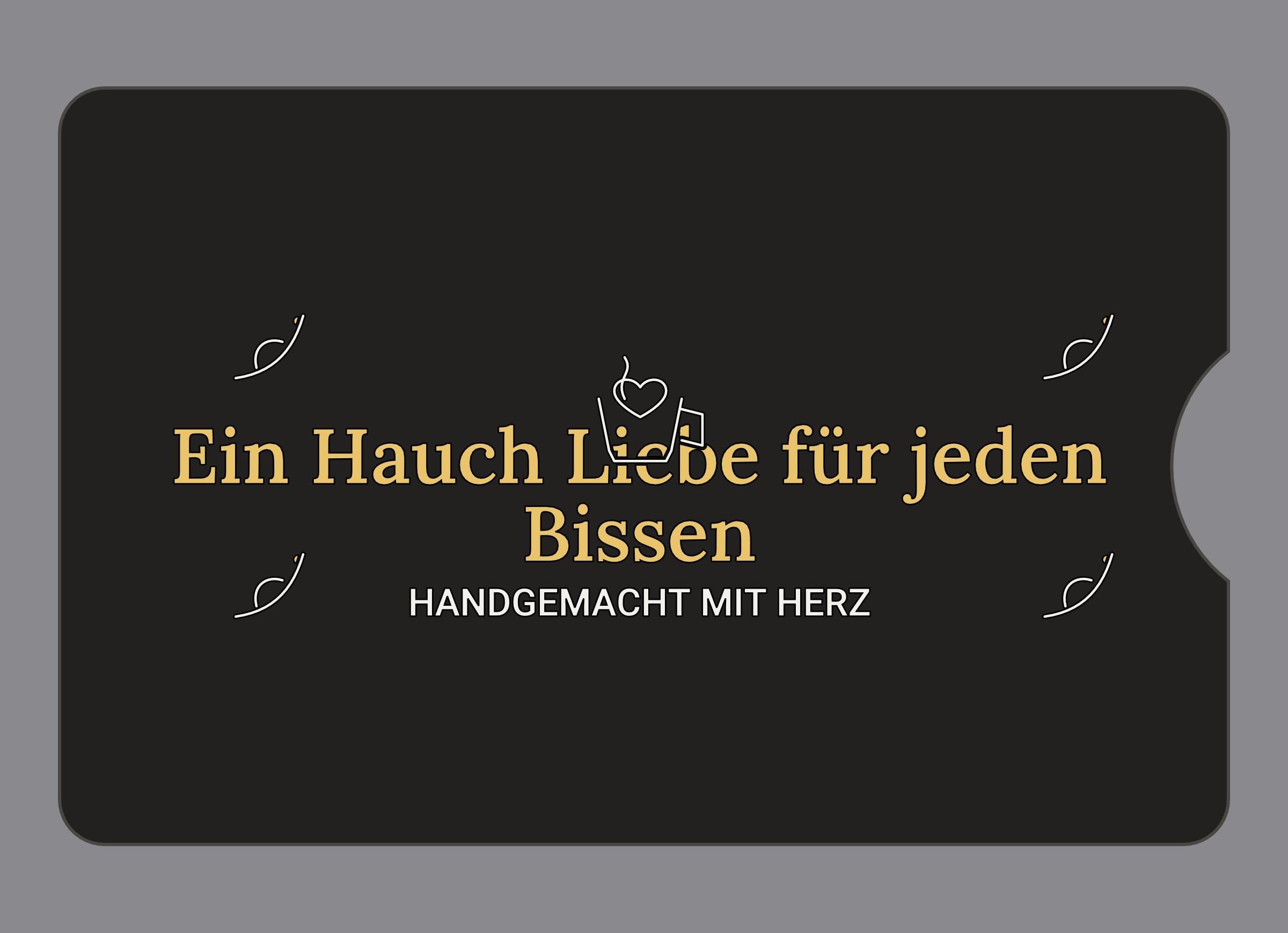Display-Abdeckung passend für Thermomix TM6 – Ein Hauch Liebe für jeden Bissen | mehrfarbig, Wunschfarbe möglich