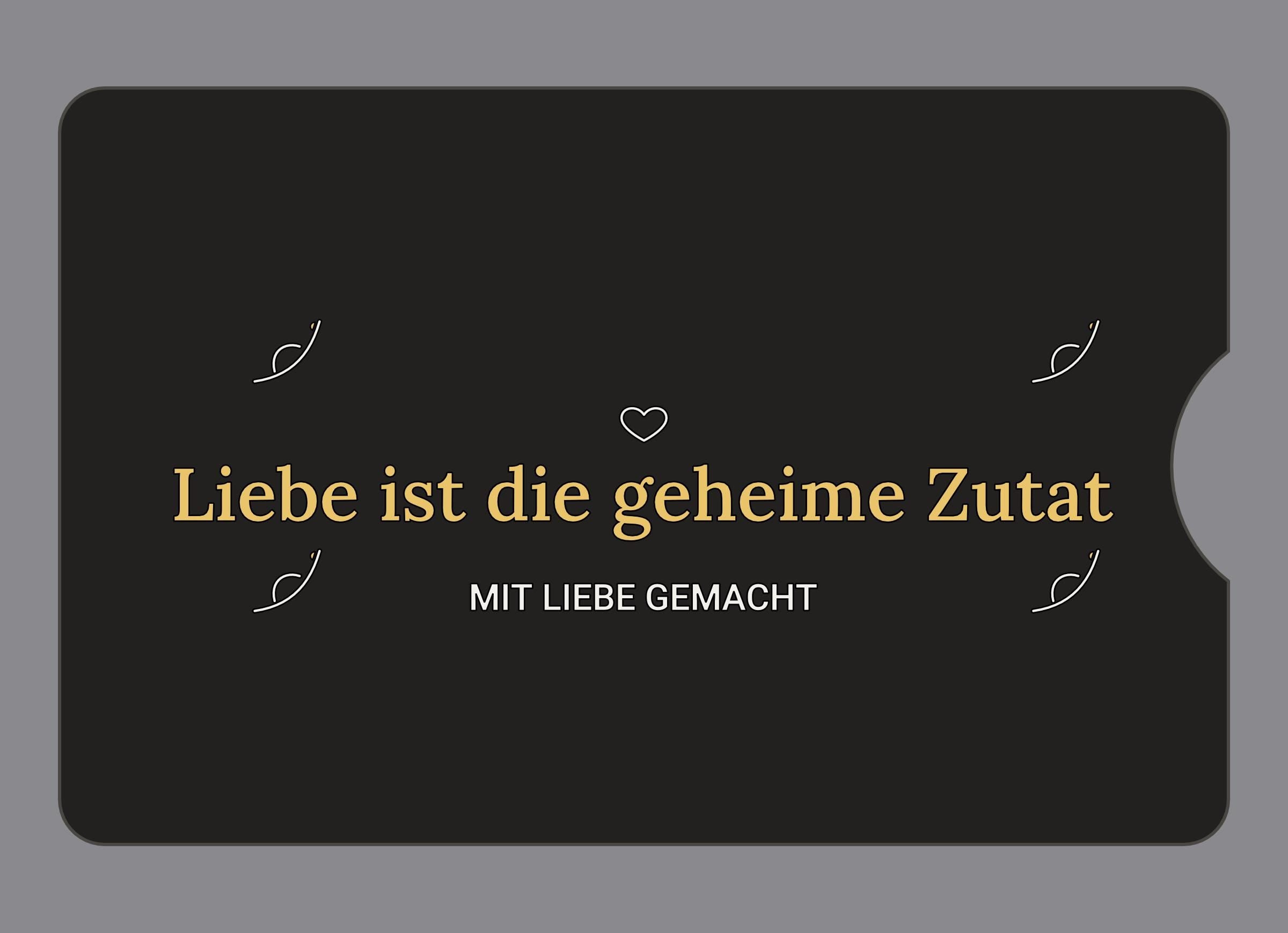 Display-Abdeckung passend für Thermomix TM6 – Liebe ist die geheime Zutat | mehrfarbig, Wunschfarbe möglich