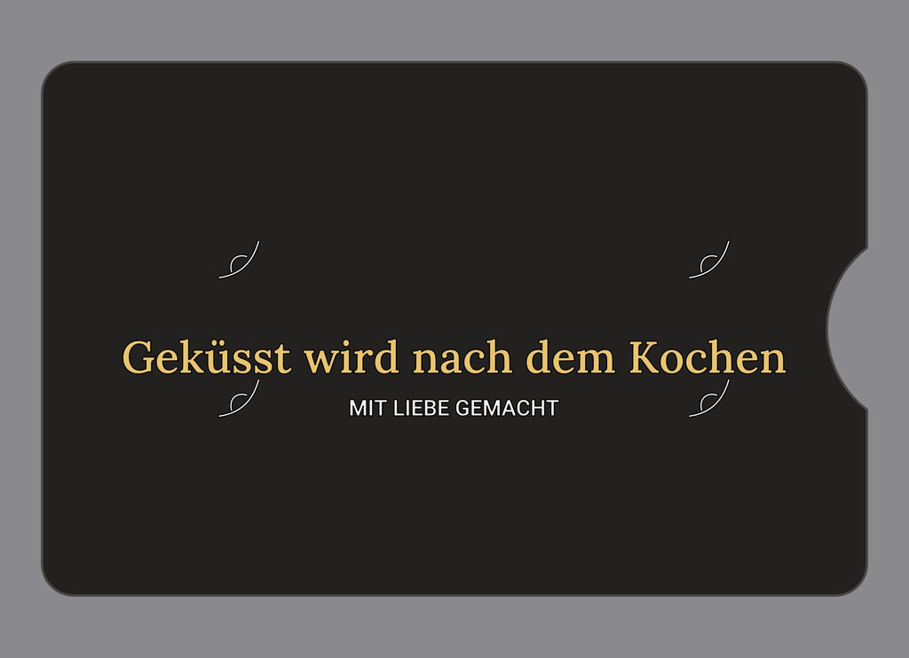 Display-Abdeckung passend für Thermomix TM6 – Geküsst wird nach dem Kochen | mehrfarbig, Wunschfarbe möglich