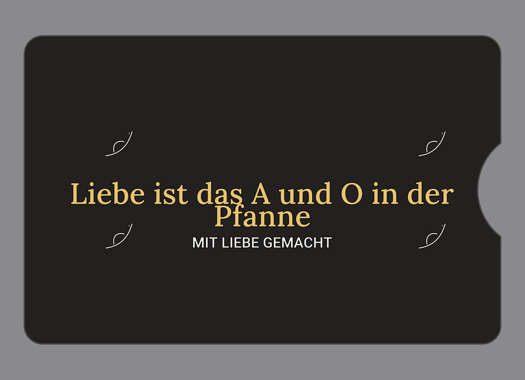 Display-Abdeckung passend für Thermomix TM6 – Liebe ist das A und O in der Pfanne | mehrfarbig, Wunschfarbe möglich