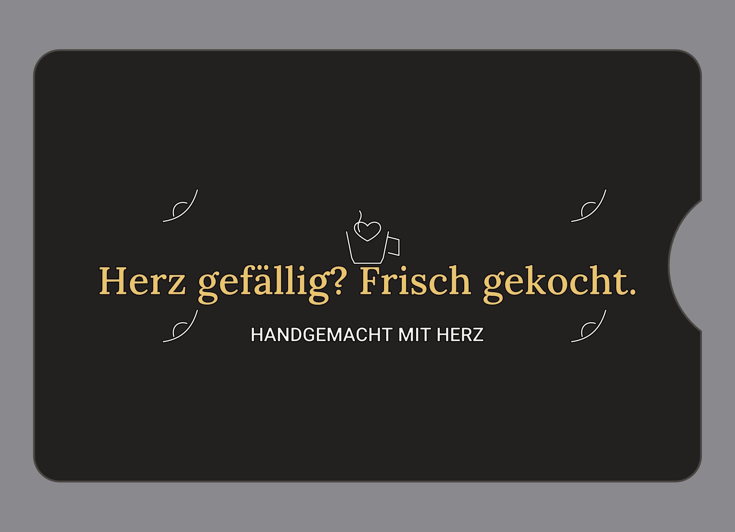 Display-Abdeckung passend für Thermomix TM6 – Herz gefällig? Frisch gekocht. | mehrfarbig, Wunschfarbe möglich