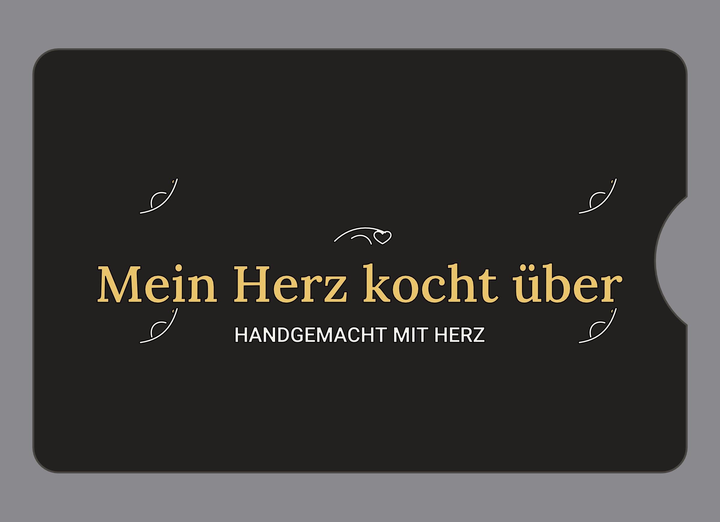 Display-Abdeckung passend für Thermomix TM6 – Mein Herz kocht über | mehrfarbig, Wunschfarbe möglich