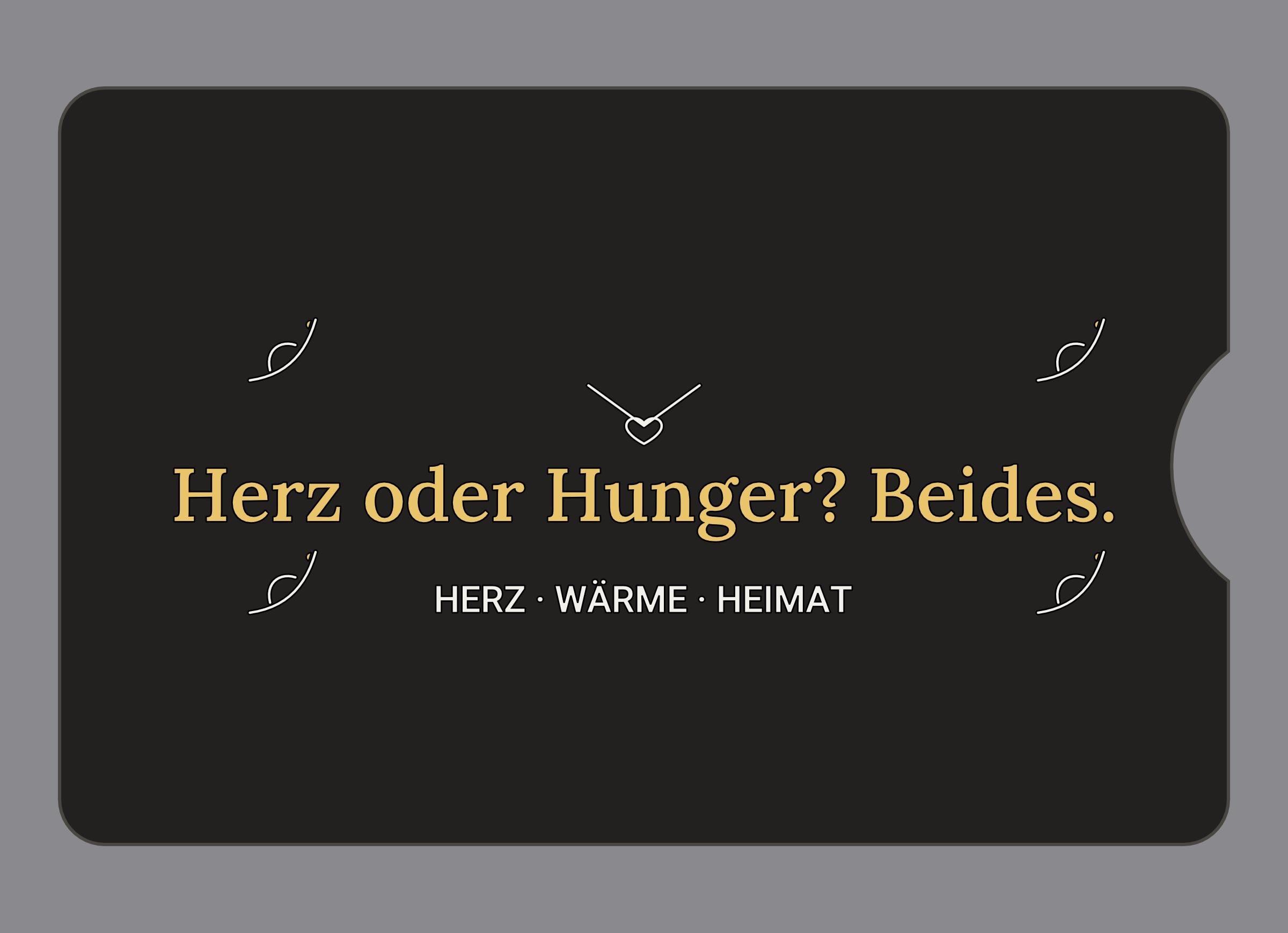 Display-Abdeckung passend für Thermomix TM6 – Herz oder Hunger? Beides. | mehrfarbig, Wunschfarbe möglich